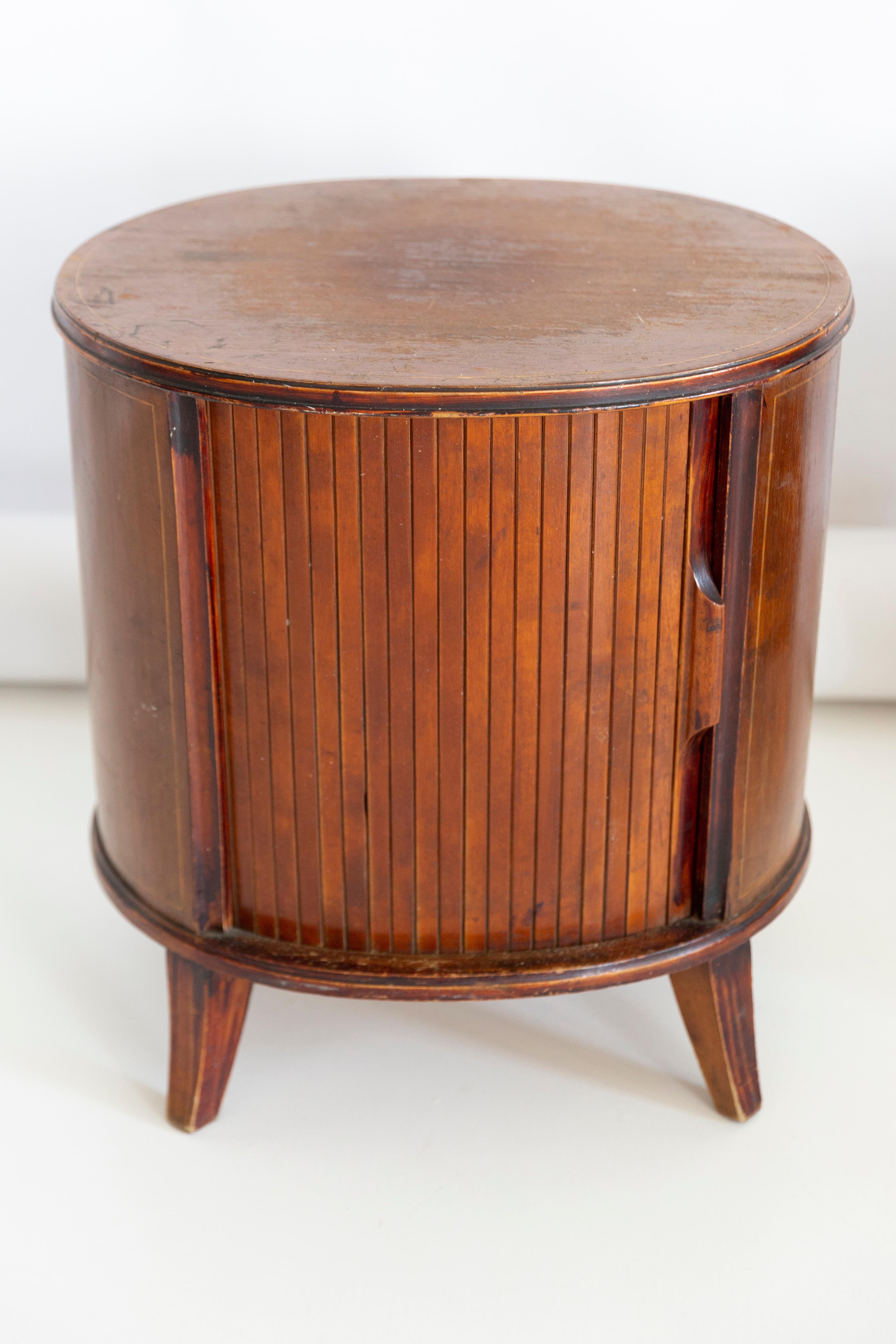 Set of Two MidCentury Vintage Night Tables, Wood, Europe, 1960s at 1stDibs