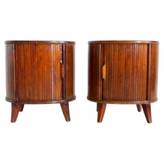 Ensemble de deux tables de nuit vintage en bois du milieu du siècle, Europe, années 1960