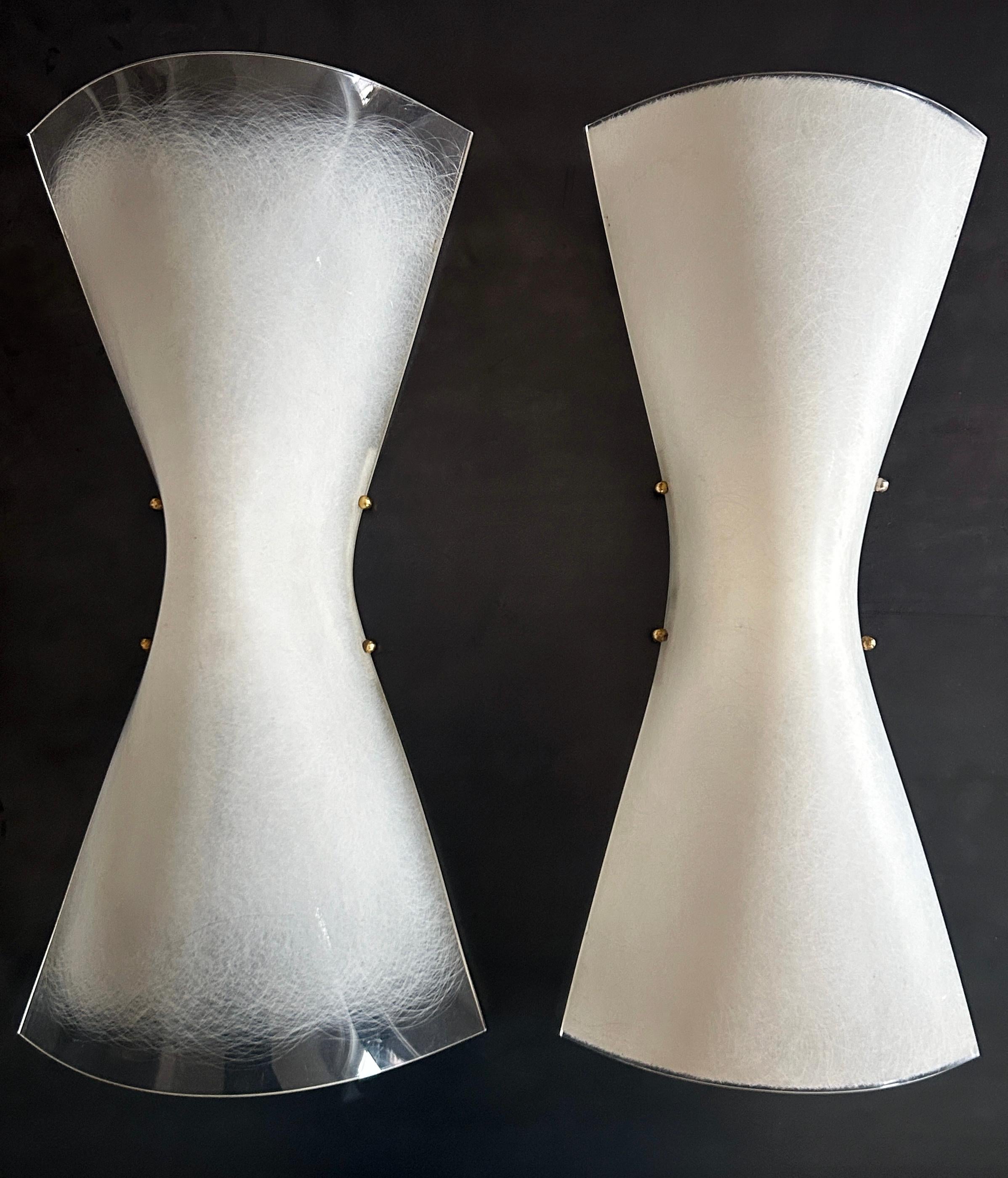 Juego de dos lámparas o apliques de pared de mediados de siglo, Hanns Hoffmann-Lederer, Años 60 en Bueno estado para la venta en Munich, DE