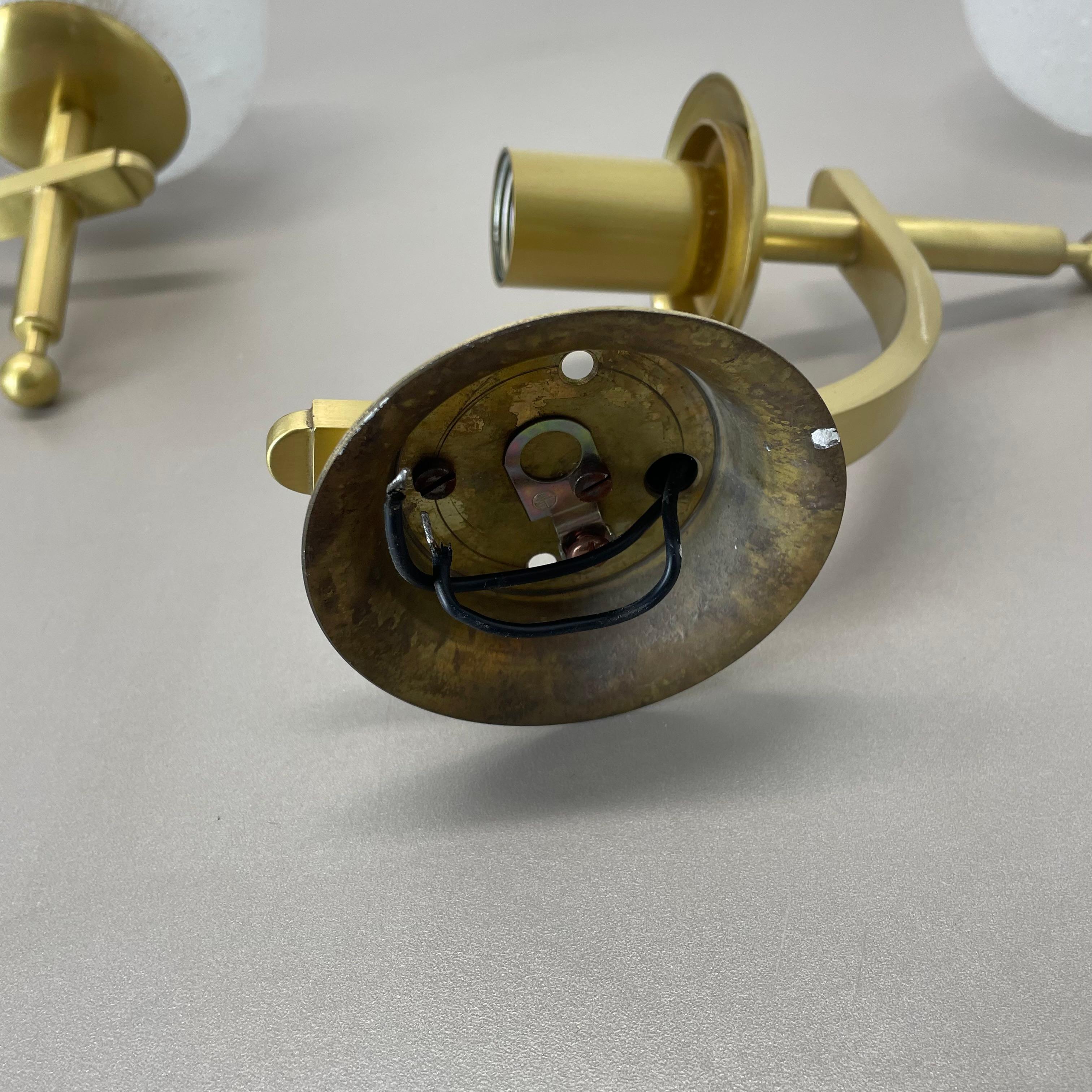 Set of two minimalist Brass and glass 