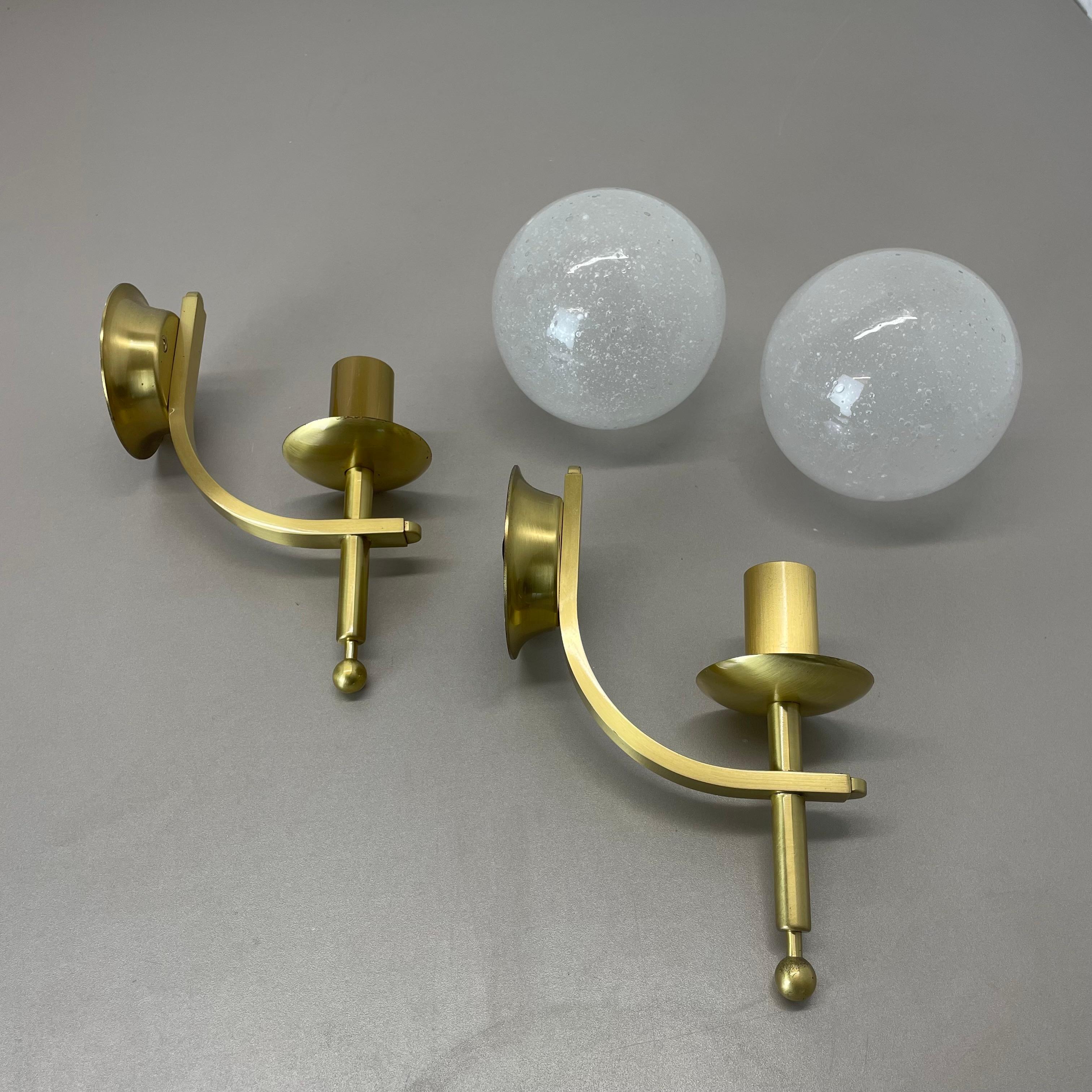 Set of two minimalist Brass and glass 