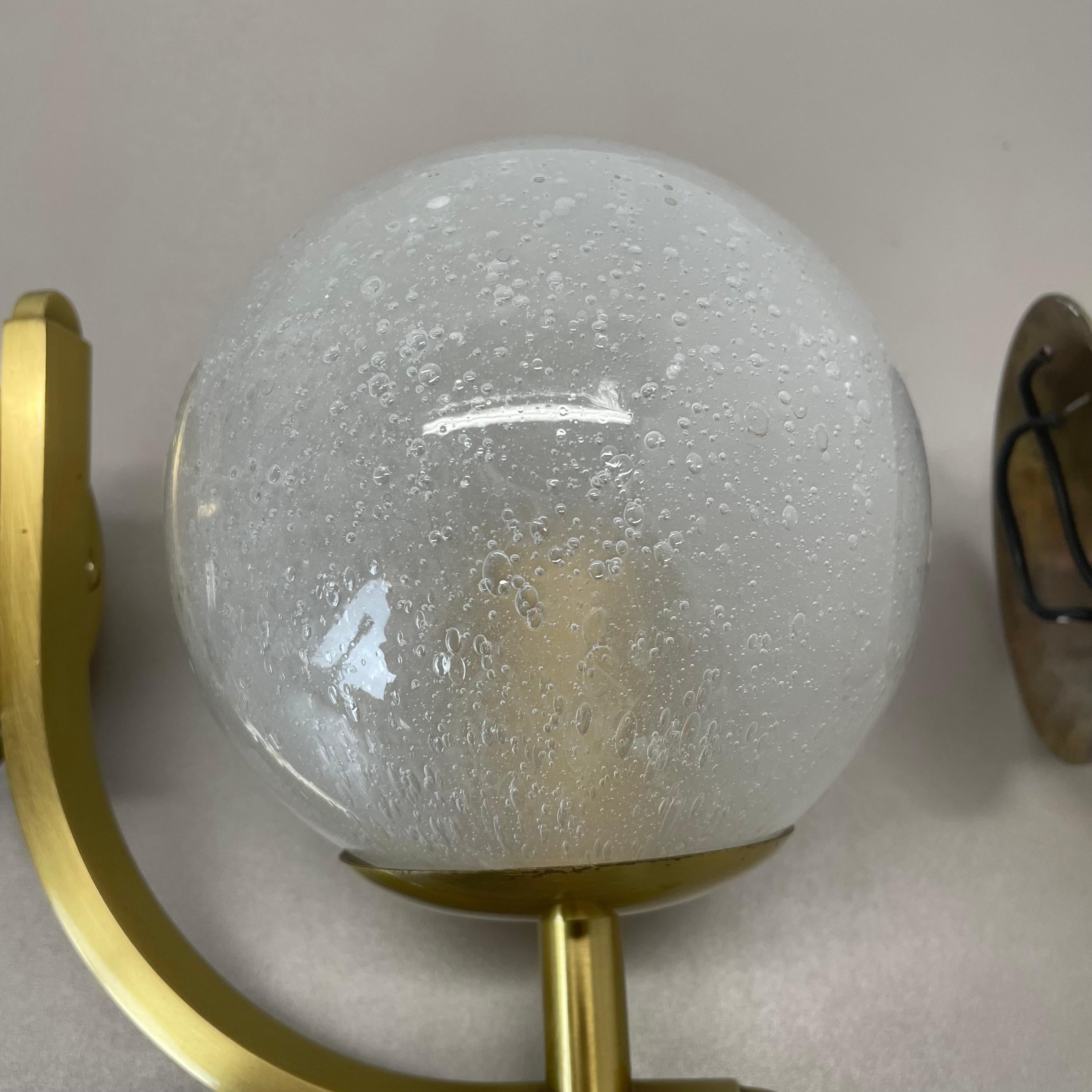 Italian Set of two minimalist Brass and glass 