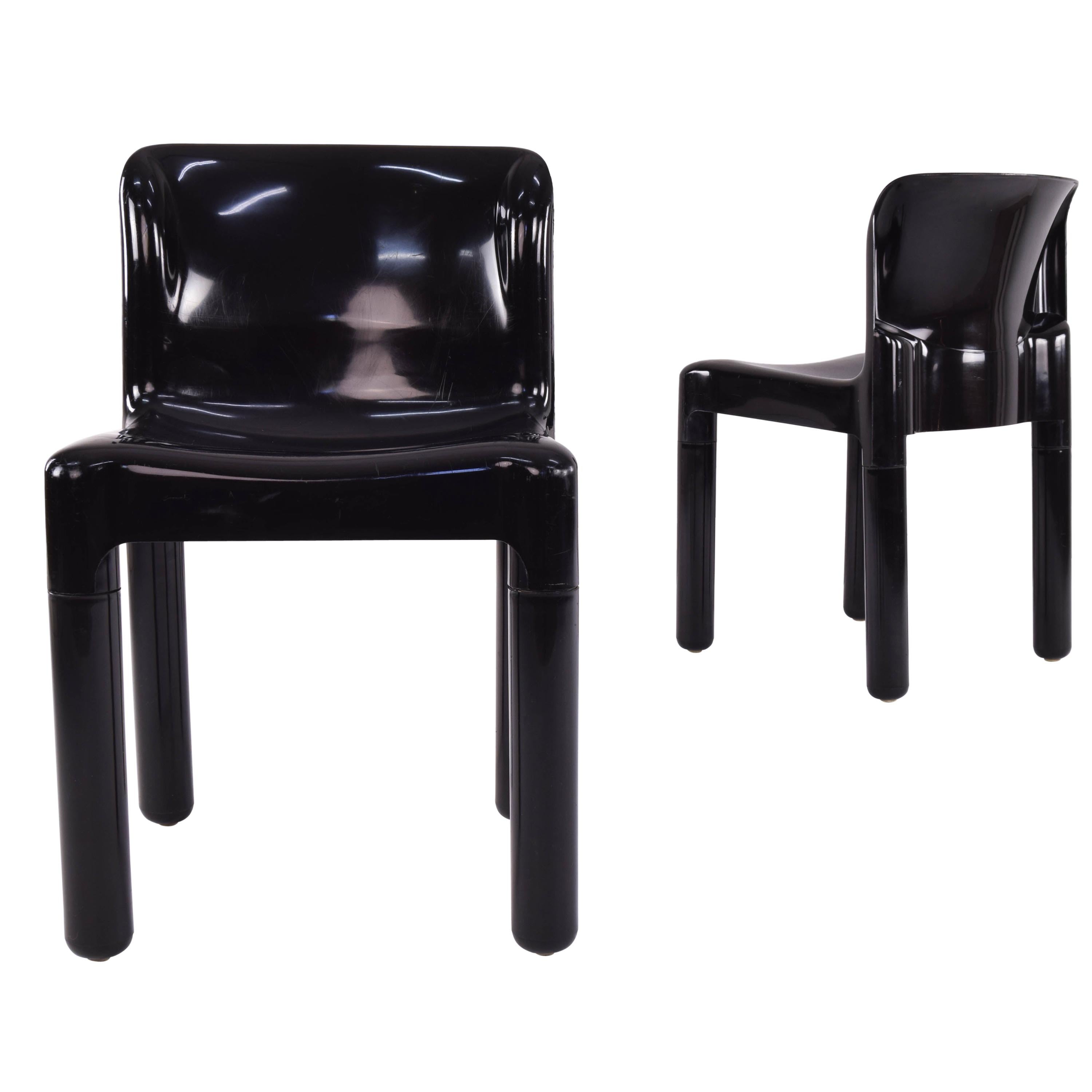 Set of Two Model 4875 Chairs by Carlo Bartoli for Kartell, Italy, 1970S