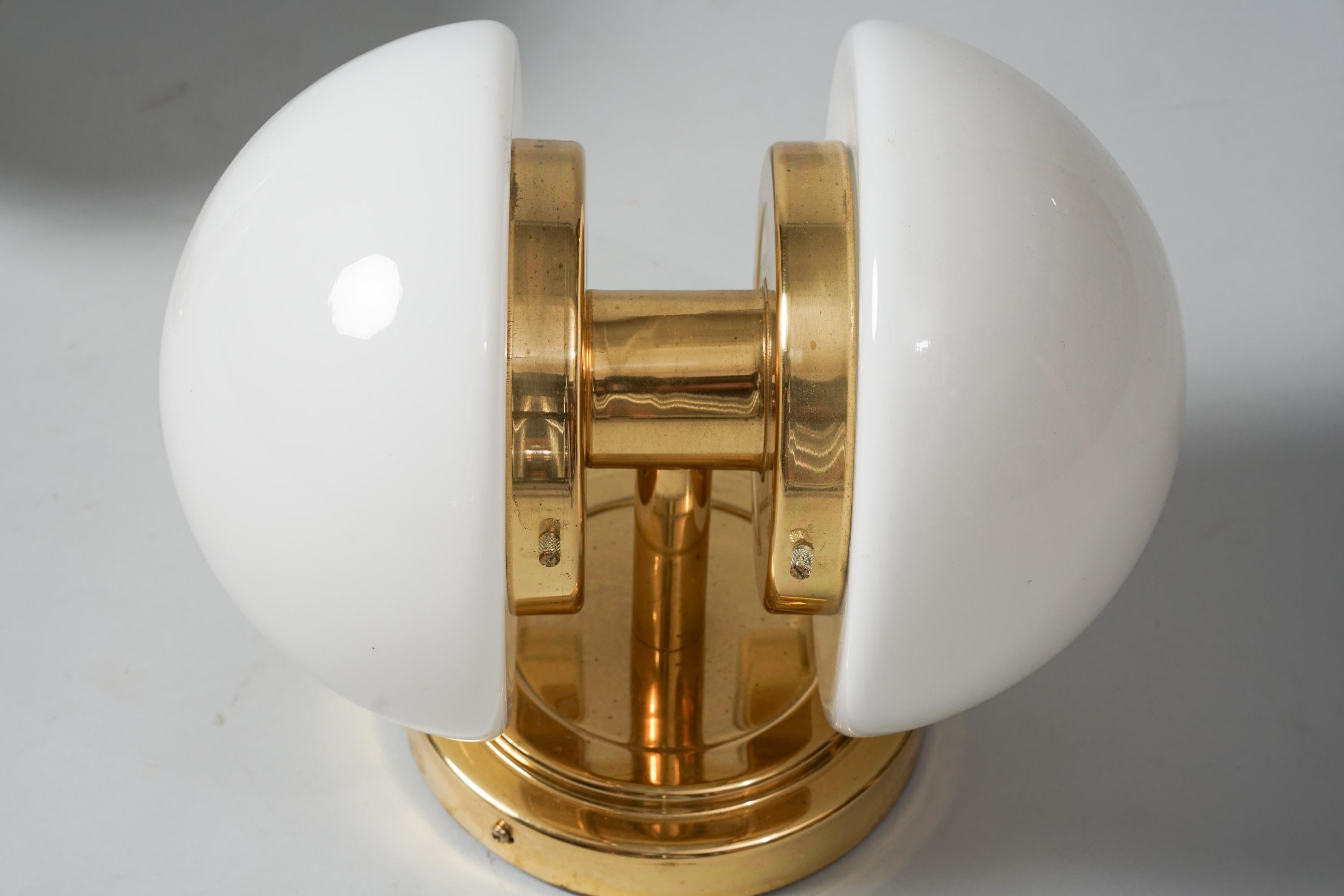 Finnish Set of Two Model Bau Wall Lights, Klaus Michalik, Orno Oy, 1970/1980s For Sale