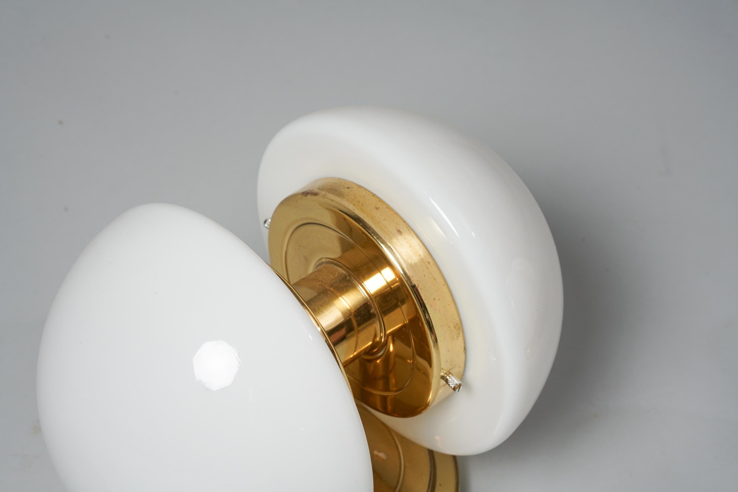 Late 20th Century Set of Two Model Bau Wall Lights, Klaus Michalik, Orno Oy, 1970/1980s For Sale