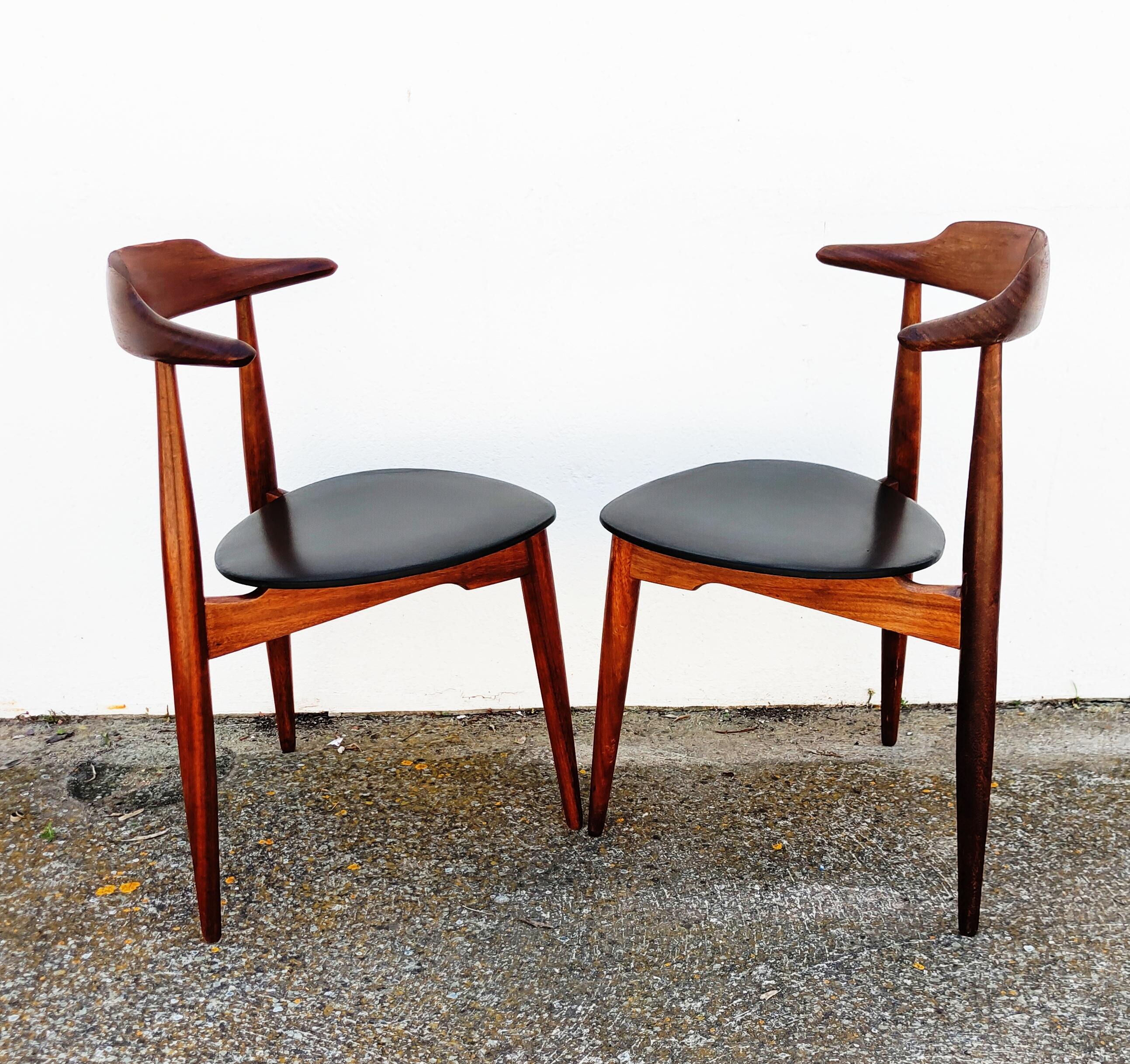 Danish Set of Two Model Chairs 