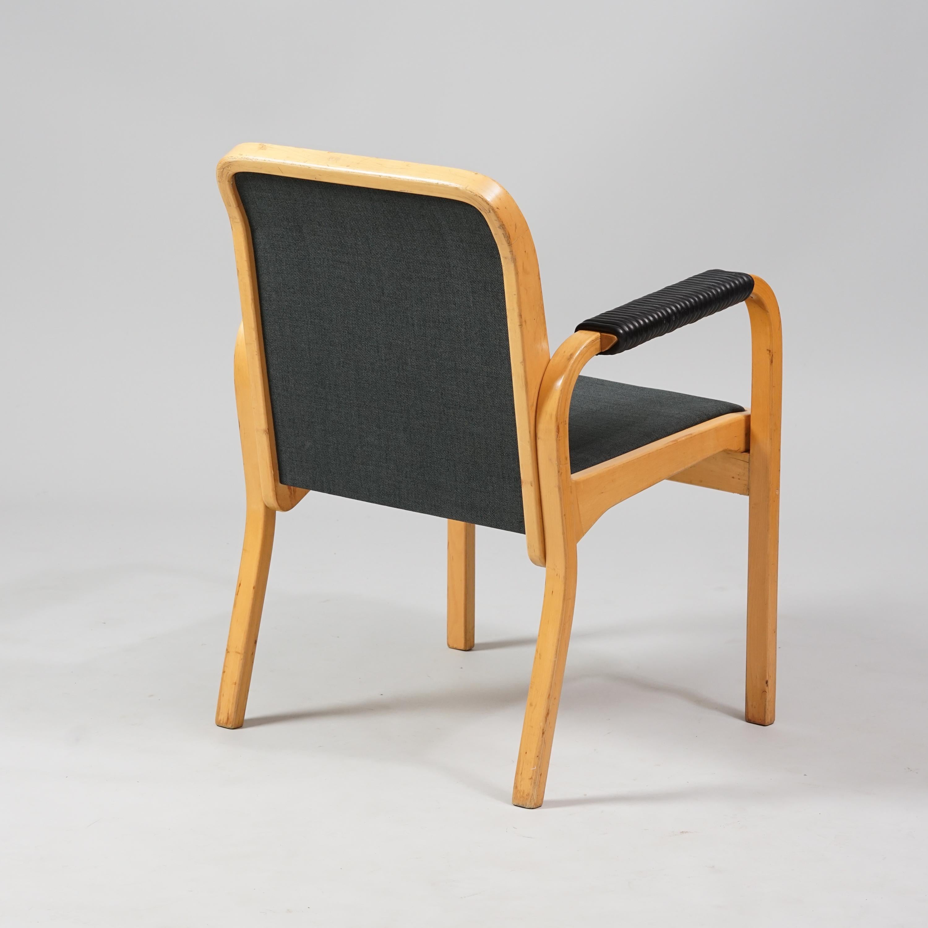 Mid-20th Century Set of Two Model E45 Armchairs by Alvar Aalto for Artek, 1960/1970s For Sale