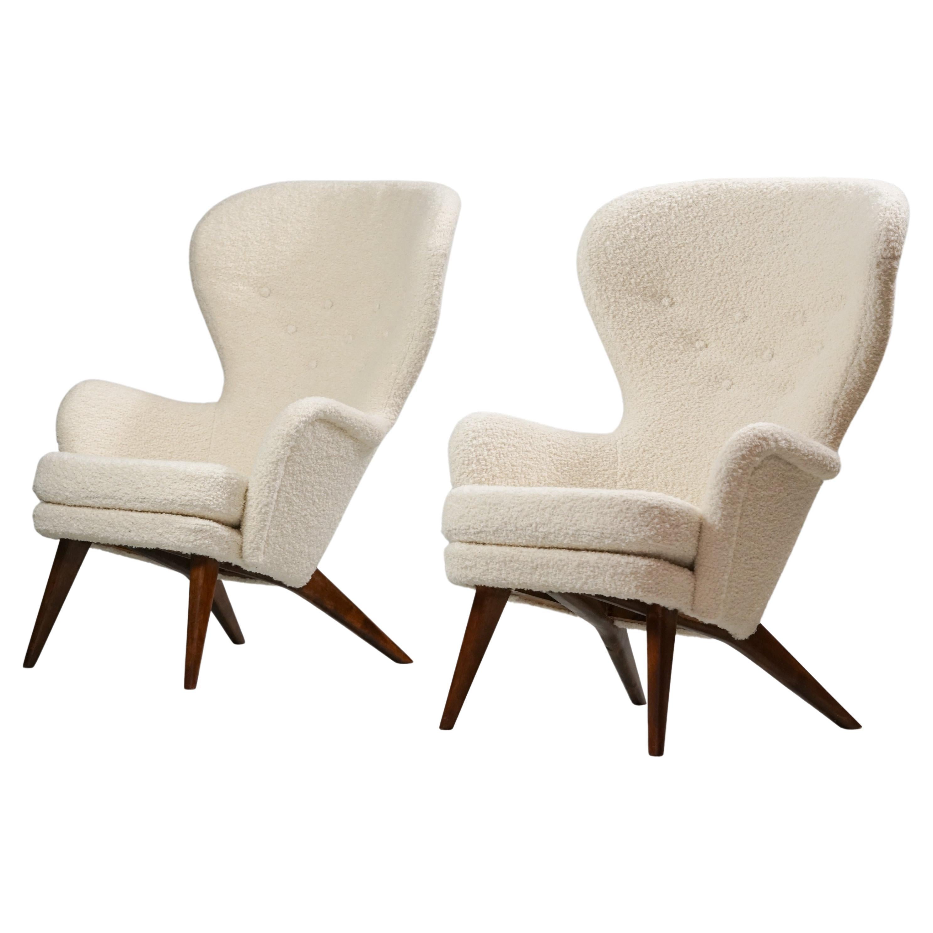 Set of Two Model Siesta Armchairs, Carl Gustaf Hiort af Ornäs, Hiort Tuote, 1950 For Sale