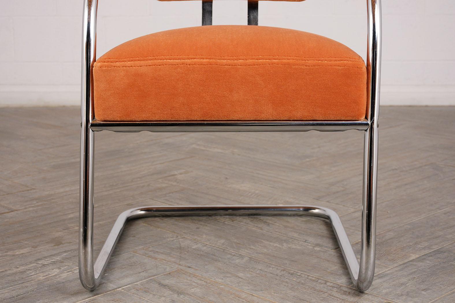 Set of Two Modern Chrome Frame Lounge Chairs 6
