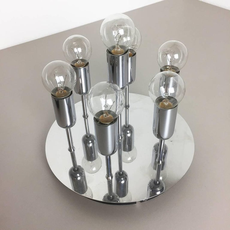Metal Set of Two Modernist 1970s Chrome Wall and Ceiling Lights by Cosack, Germany For Sale