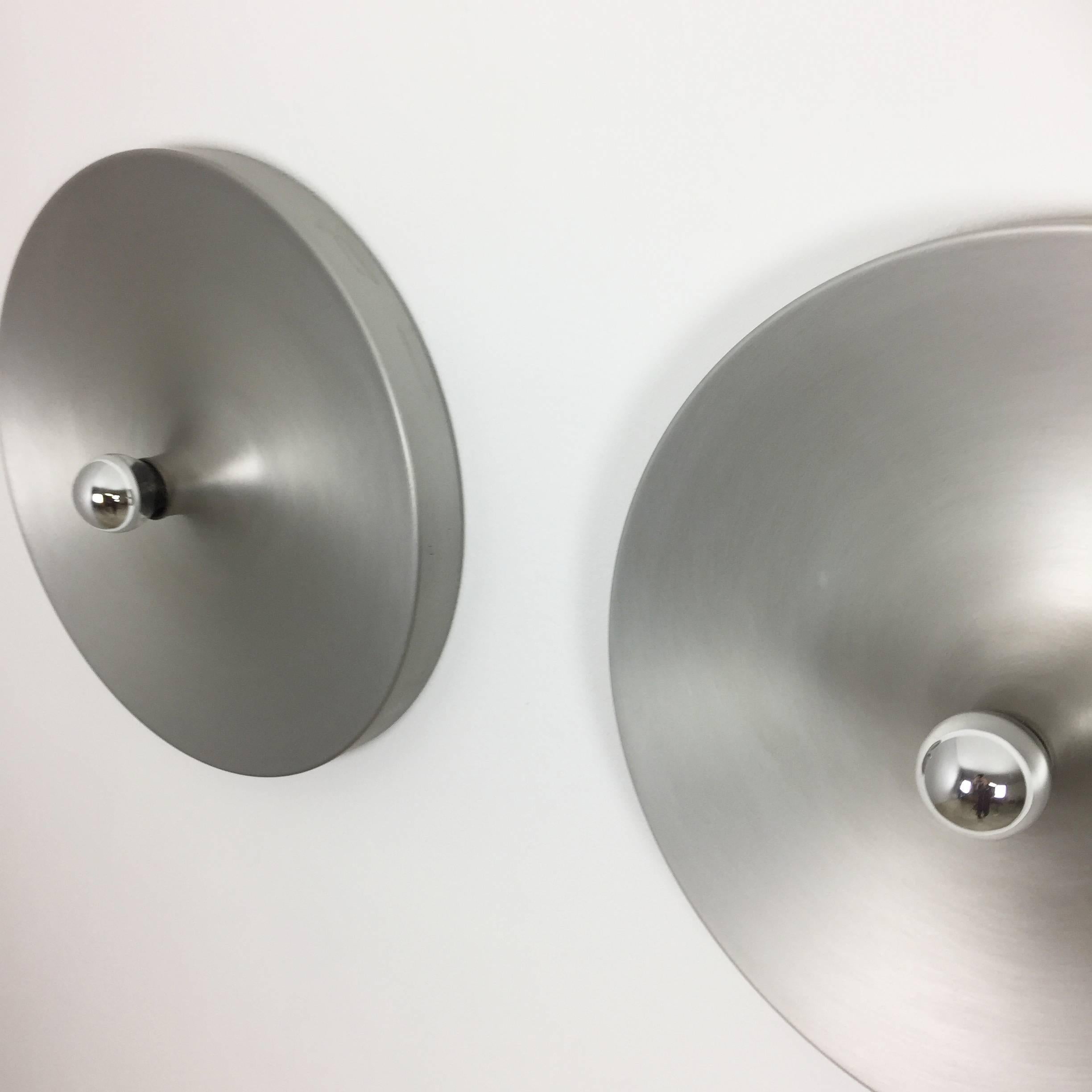 Set of Two Modernist 1970s German Extra Large Disc Wall Light by Staff Lights 1