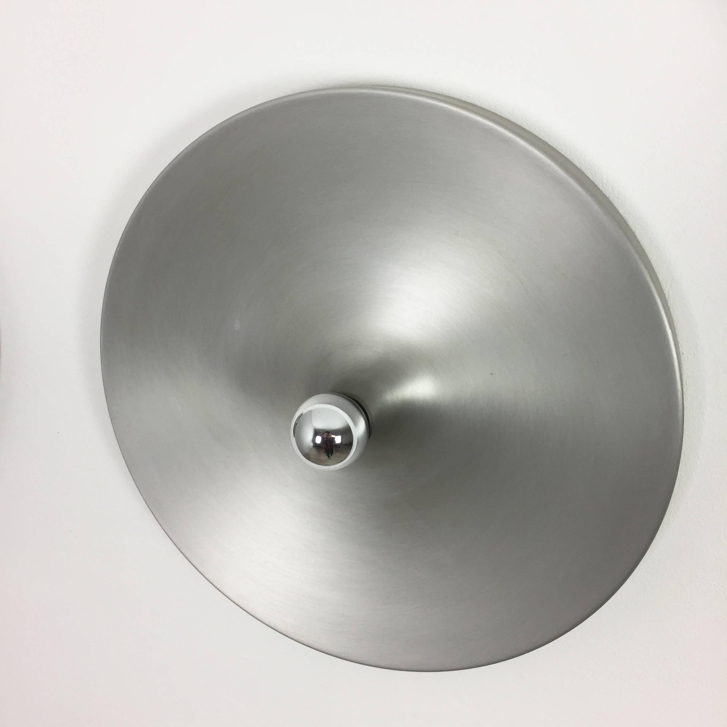 Set of Two Modernist 1970s German Extra Large Disc Wall Light by Staff Lights 2