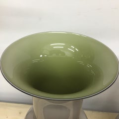 Set of Two Modernist Grey Murano Glass Vases by Aureliano Toso, 2000
