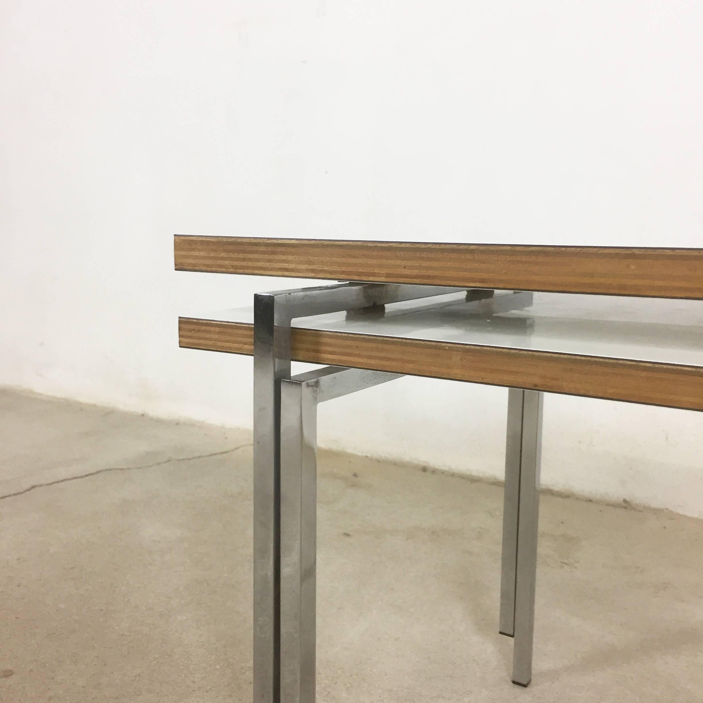 Set of Two Modernist Stacking Tables, Trix & Robert Haussmann, Switzerland, 1957 For Sale 1