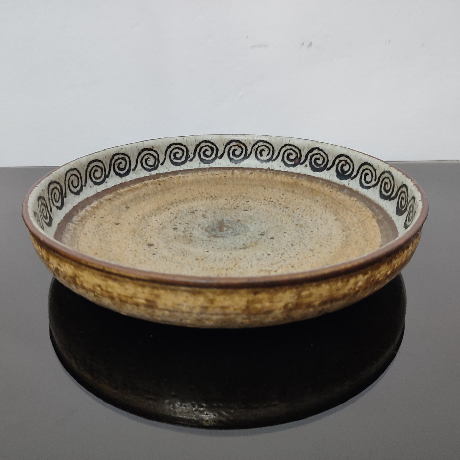 Ensemble de deux bols modernistes en grès par Drejargruppen pour Rörstrand, Suède 1974 Excellent état - En vente à Bochum, NRW