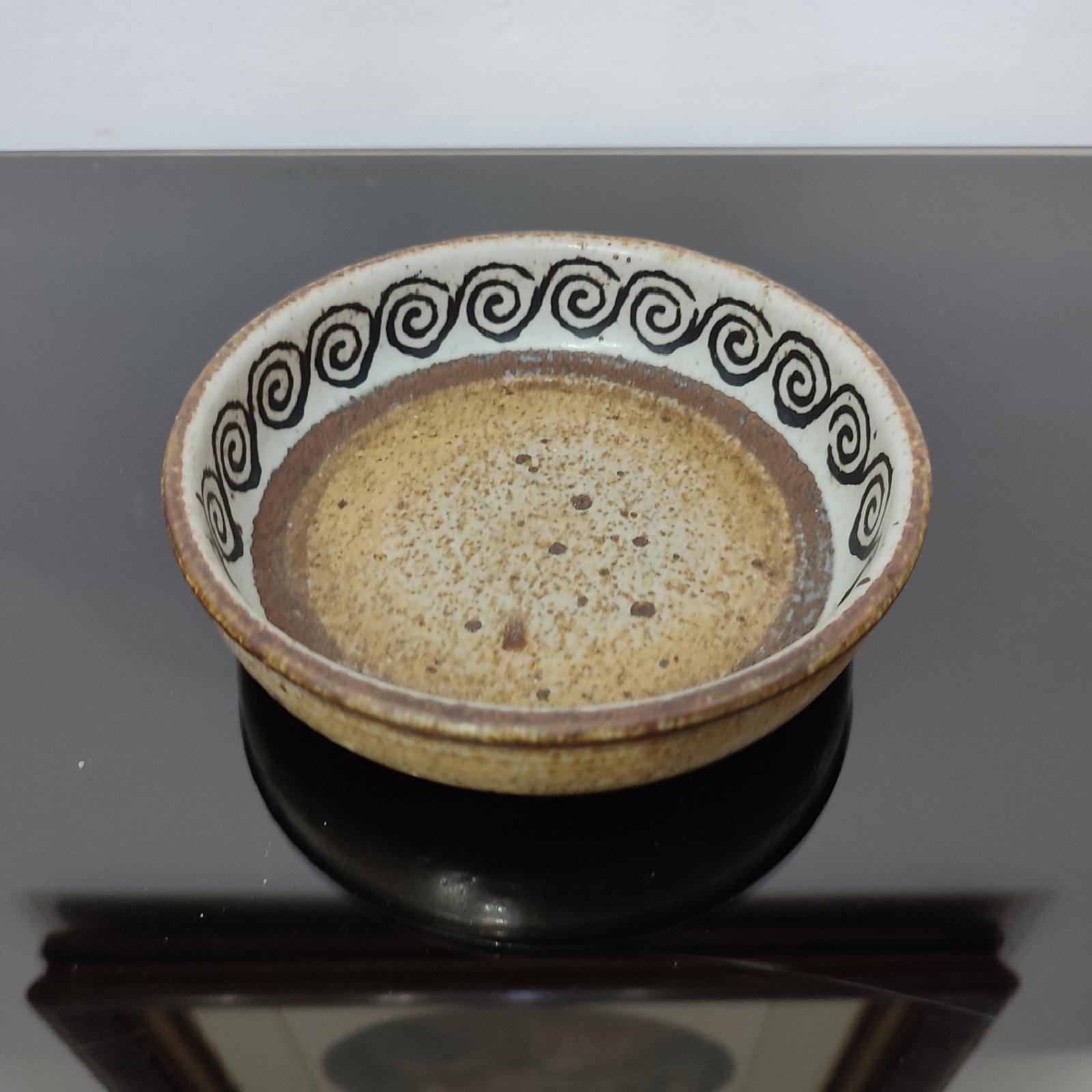 Grès Ensemble de deux bols modernistes en grès par Drejargruppen pour Rörstrand, Suède 1974 en vente