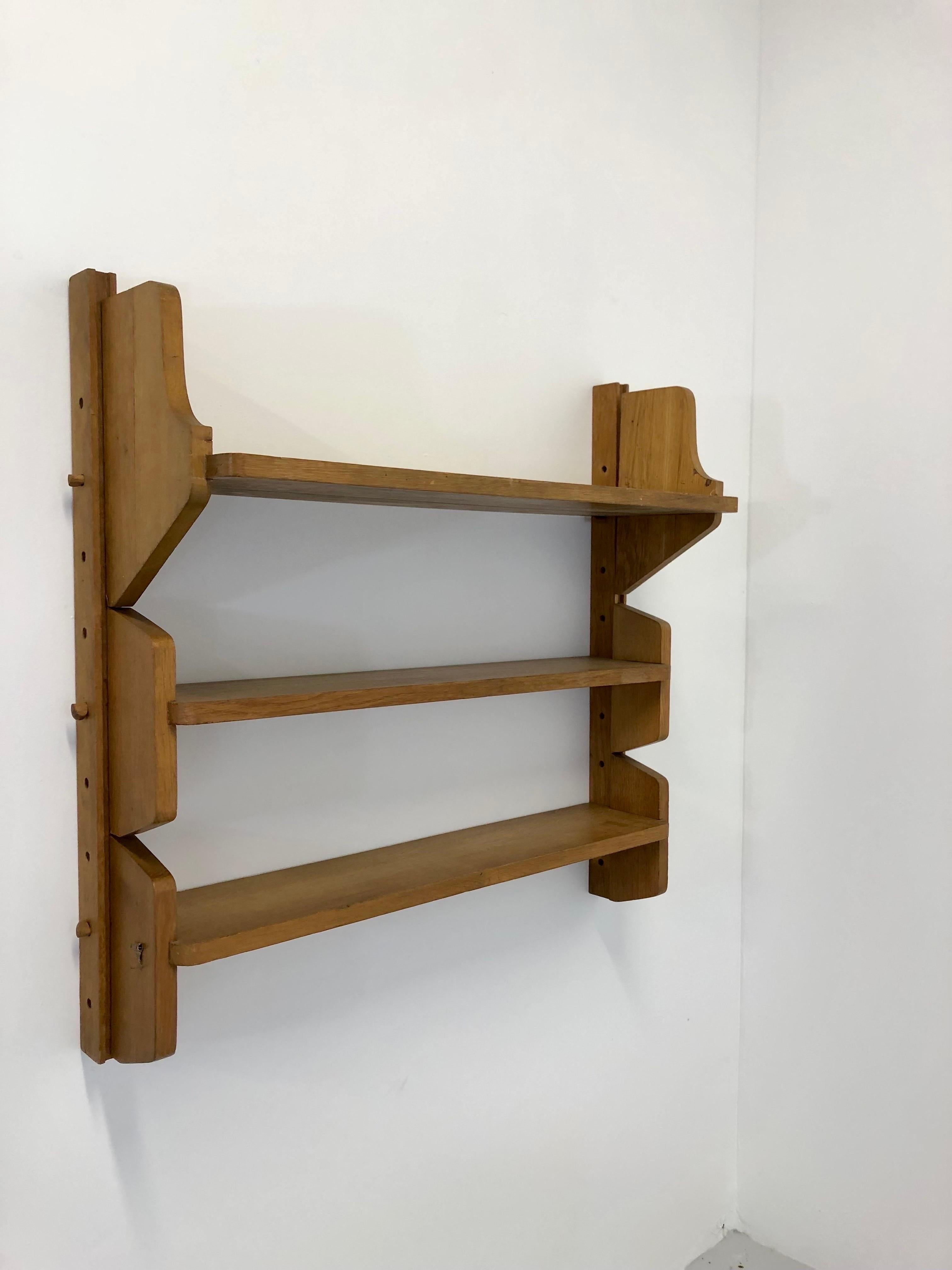 Oak Set of two modular shelves - Emile Seigneur - France - 1950 For Sale