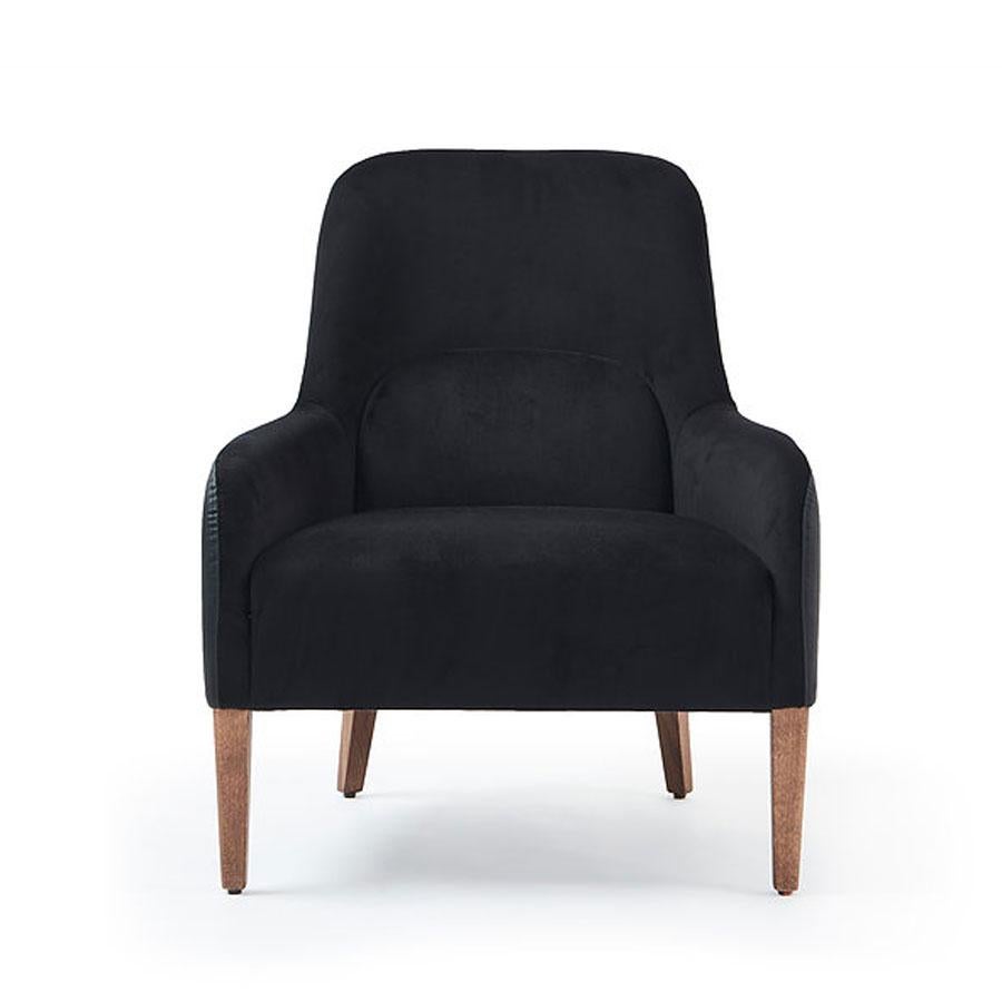 Set of Two Montreux Armchairs in Retro-Style In Custom High Performance Velvet (Polster) im Angebot