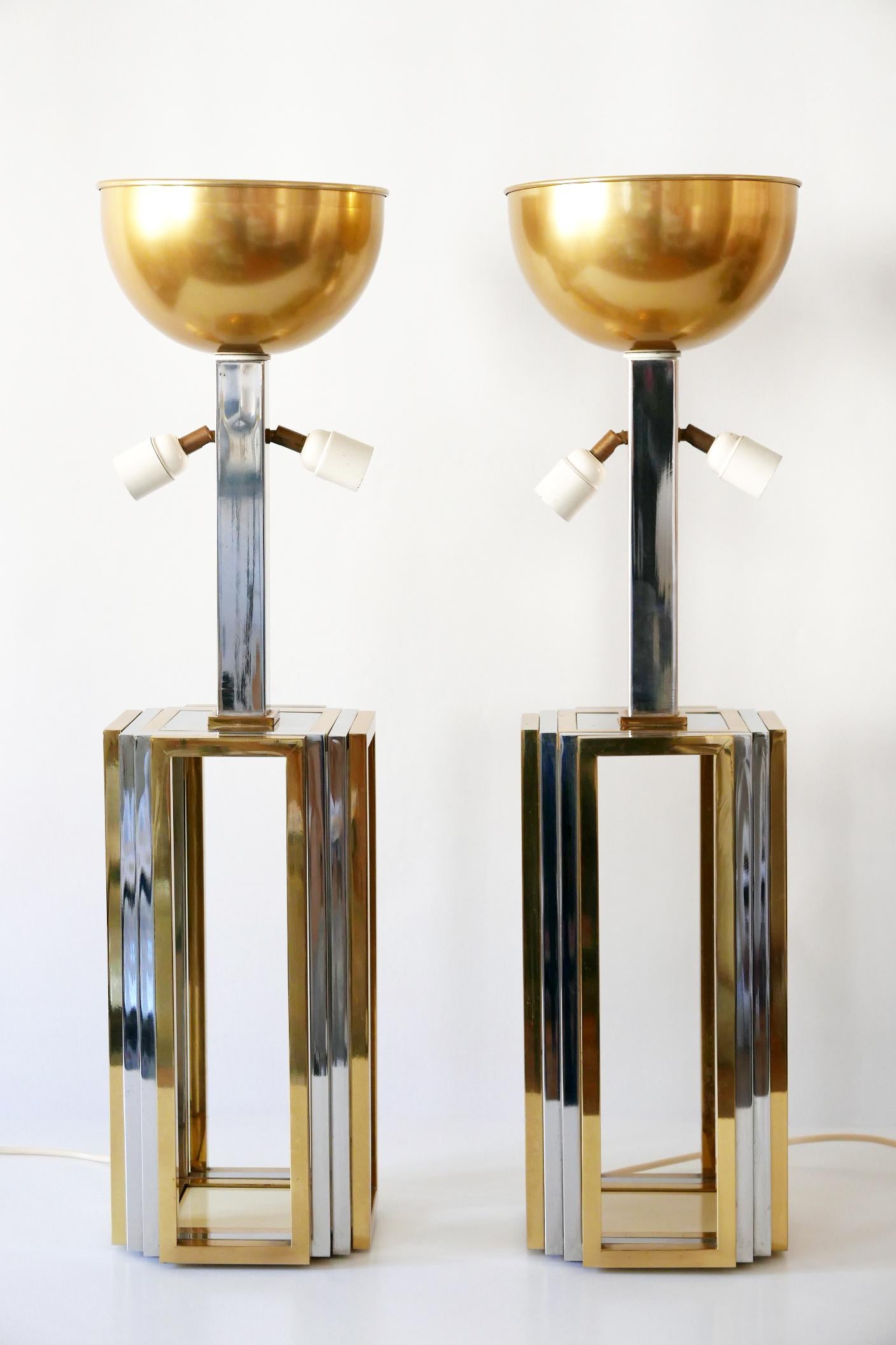 Set of Two Monumental Bicolor Table or Floor Lamps by Romeo Rega, 1970s, Italy For Sale 3