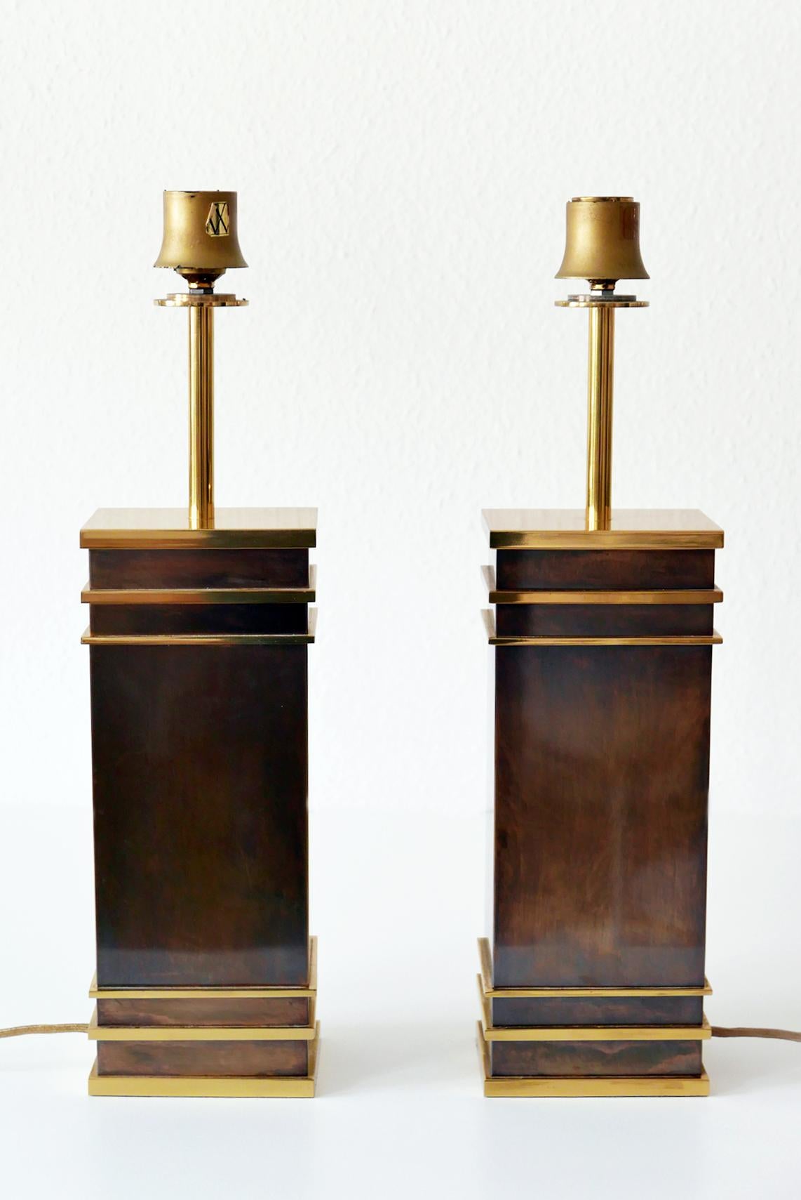 Set of Two Monumental Midcentury Table Lamps by Vereinigte Werkstätten, Germany For Sale 10