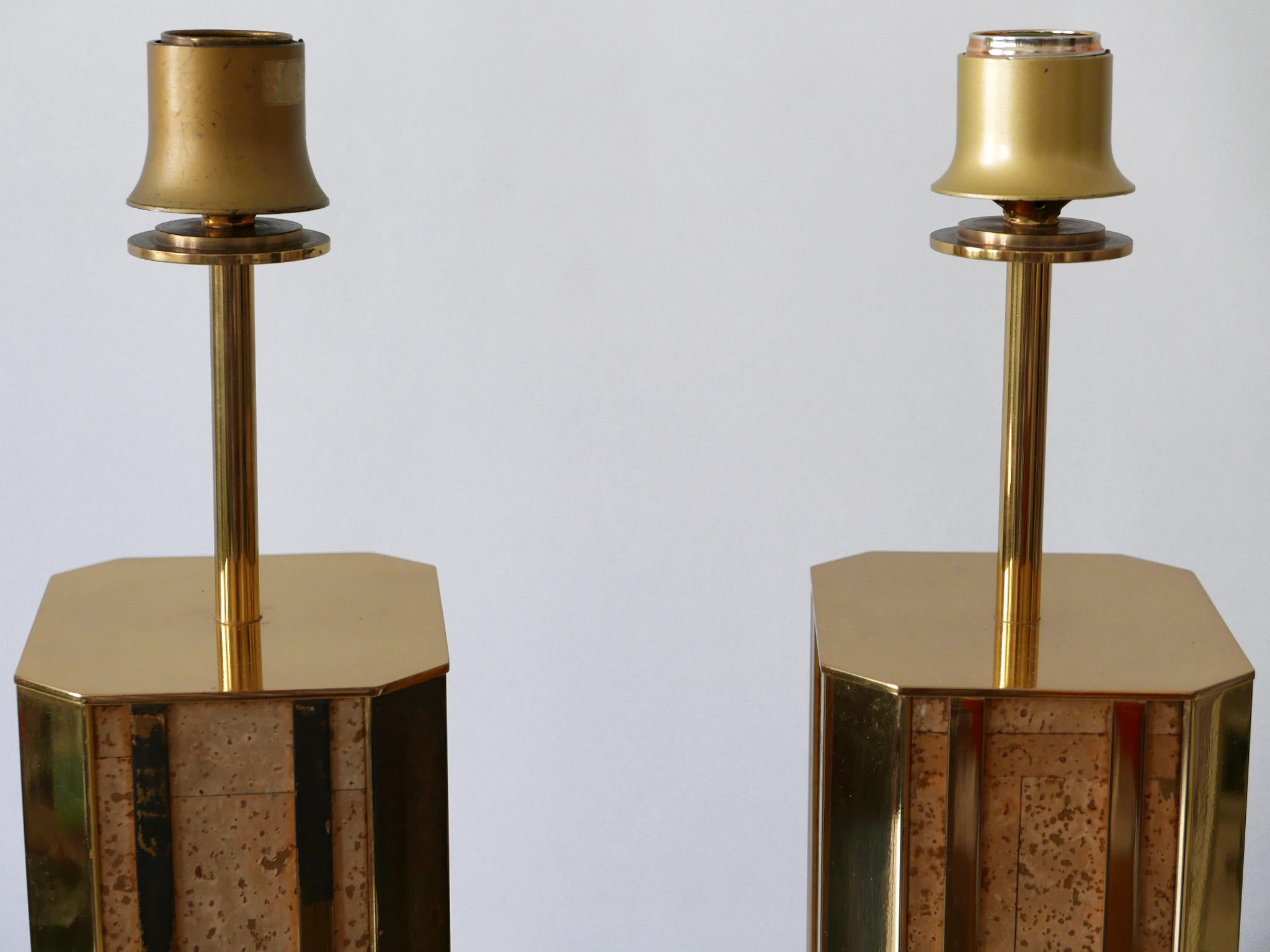 Set of Two Monumental Mid Century Table Lamps by Vereinigte Werkstätten Germany For Sale 11