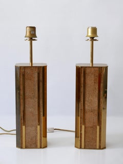 Set of Two Monumental Mid Century Table Lamps by Vereinigte Werkstätten Germany