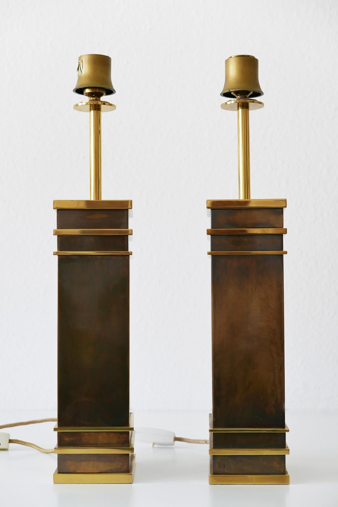 Set of Two Monumental Midcentury Table Lamps by Vereinigte Werkstätten, Germany In Good Condition For Sale In Munich, DE