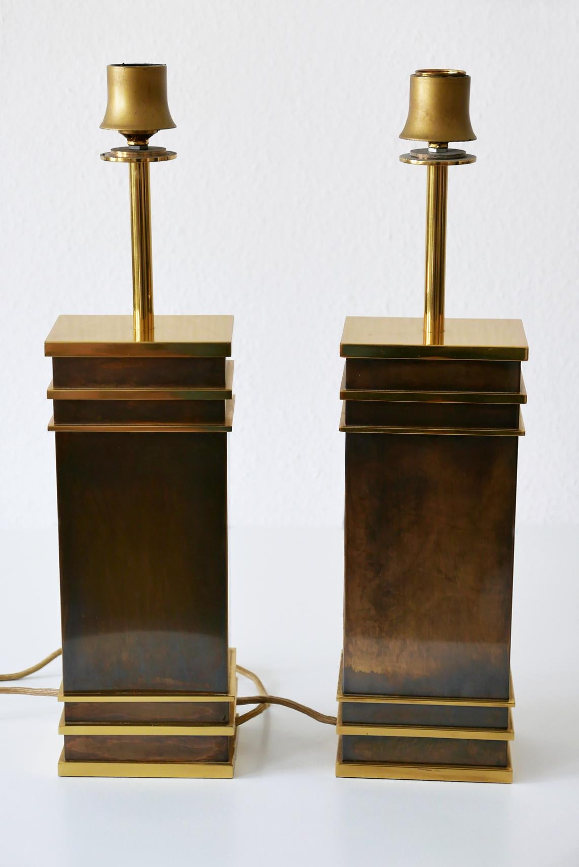 Set of Two Monumental Midcentury Table Lamps by Vereinigte Werkstätten, Germany For Sale 1
