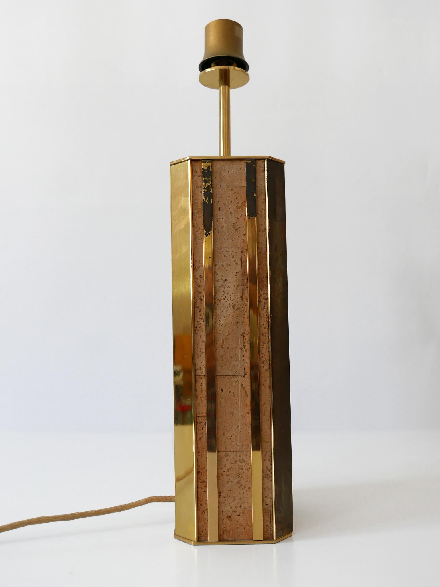 Set of Two Monumental Mid Century Table Lamps by Vereinigte Werkstätten Germany For Sale 2
