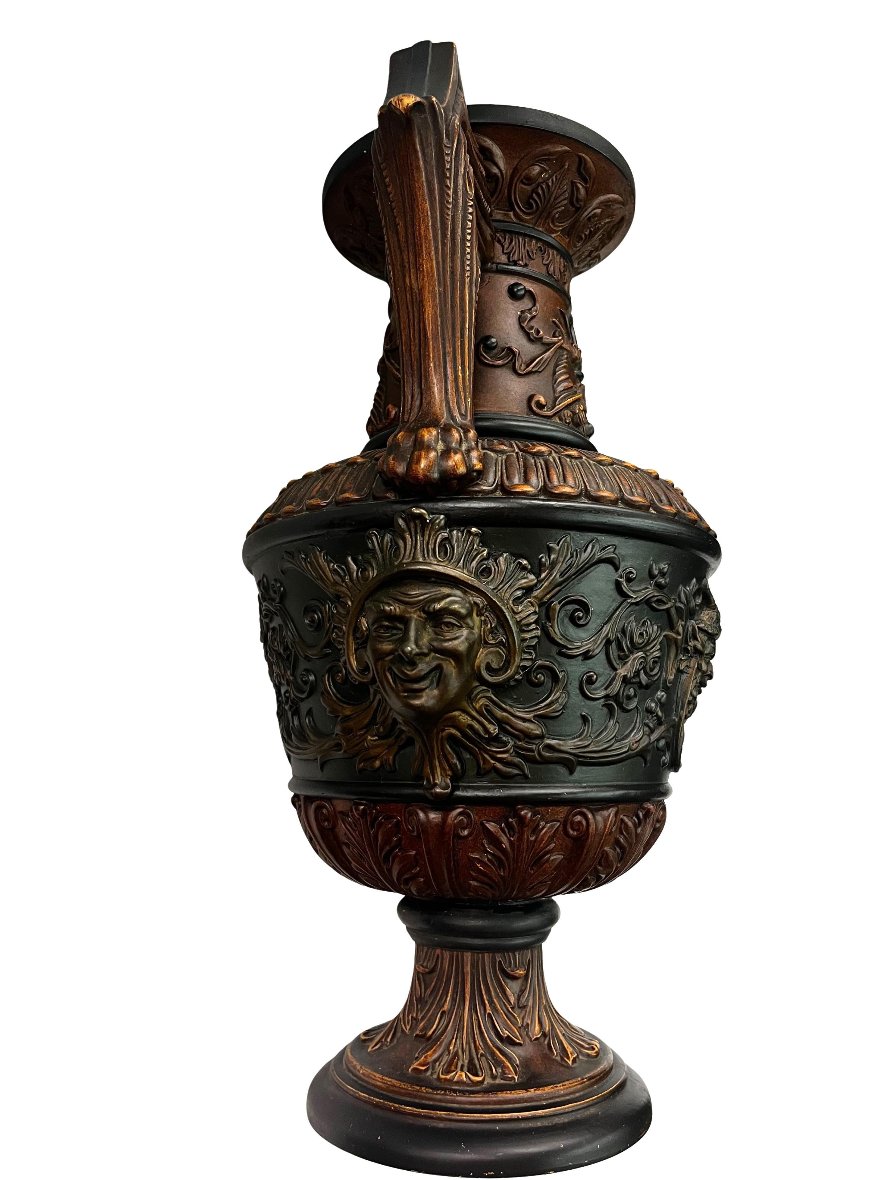 Set of two monumental vases, ceramics, Johann Maresch, historicism 1870s Austria en venta 2