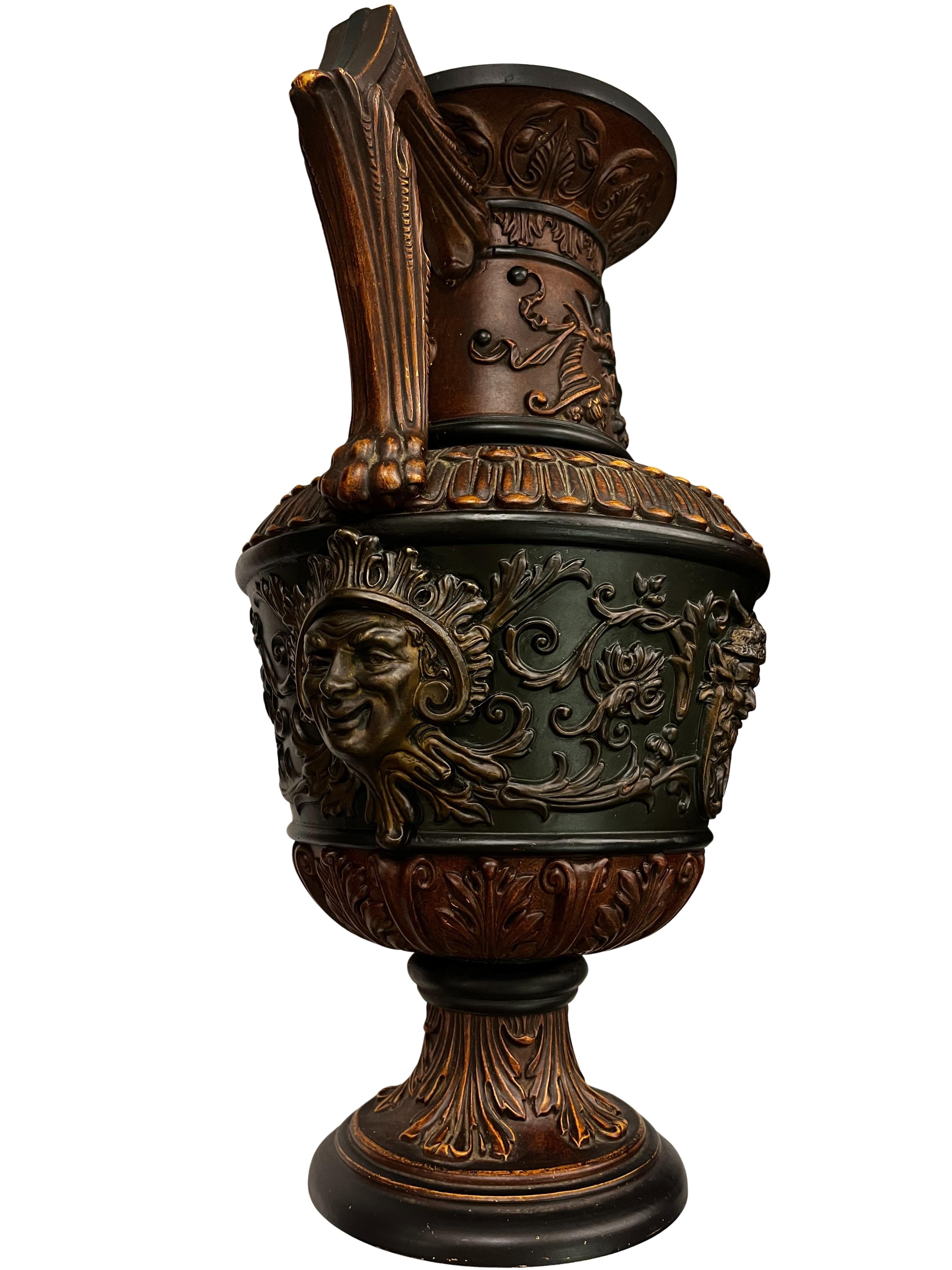 Set of two monumental vases, ceramics, Johann Maresch, historicism 1870s Austria Hecho a mano en venta