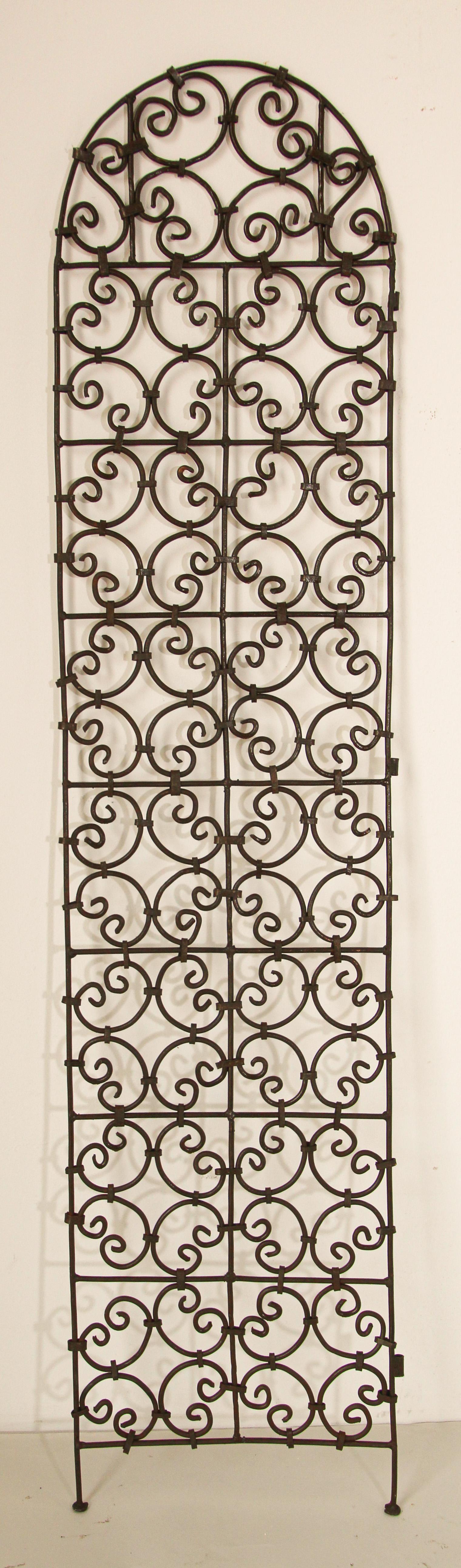 Set of Two Moorish Screen Hand Forged Iron Panels 2