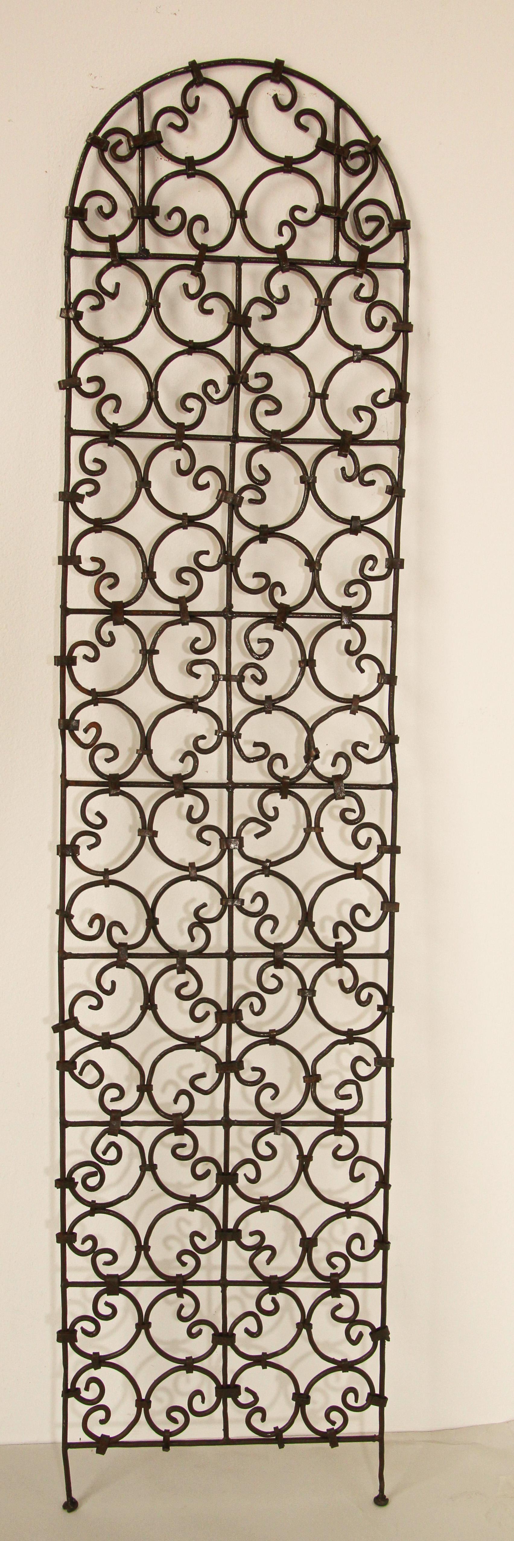 Set of Two Moorish Screen Hand Forged Iron Panels 3