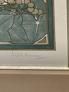 Set of Two Mucha Foundation Art Nouveau Prints "Ivy" and "Laurel" AP 20/50.