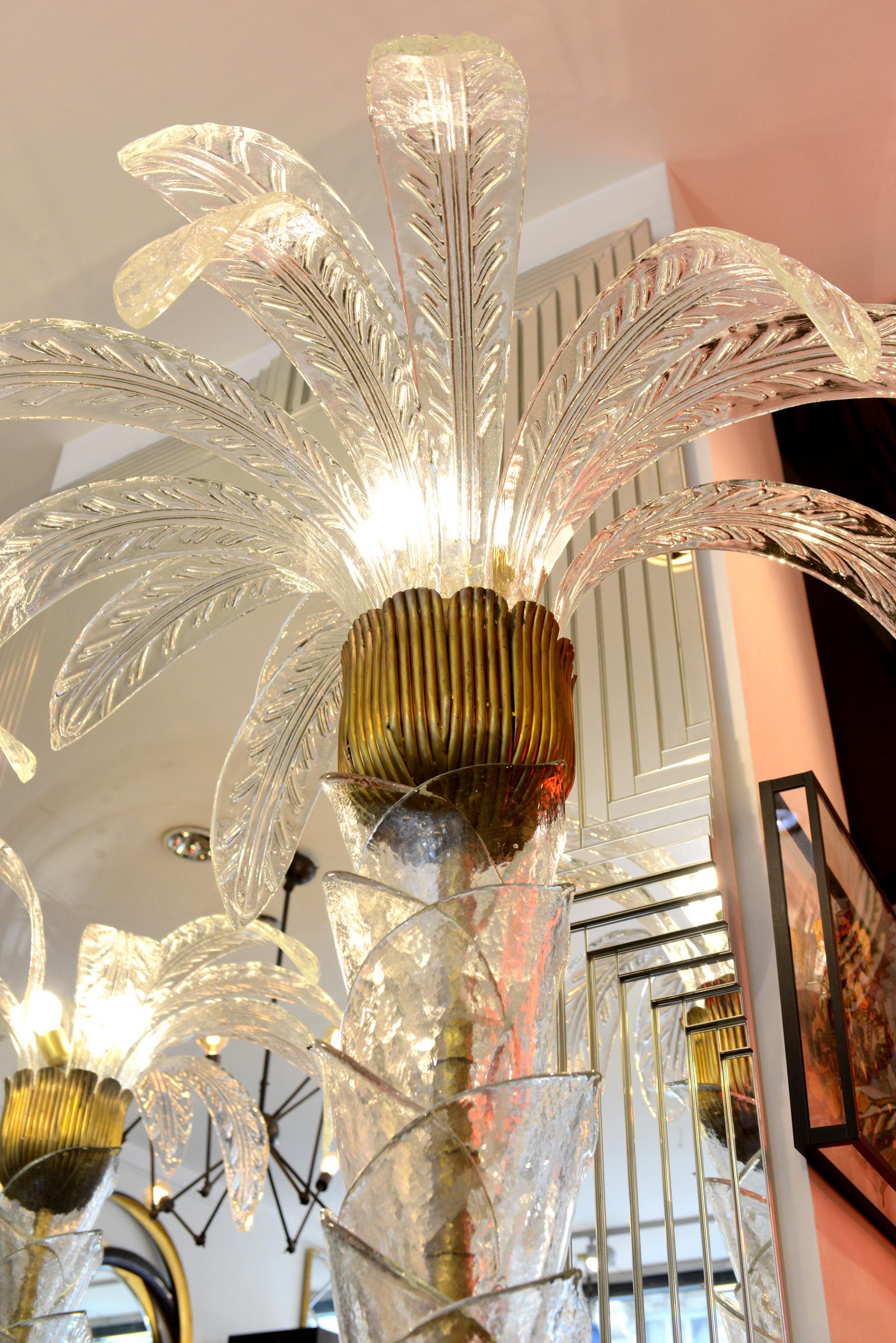 Set of Two Murano Floor Lamps In Excellent Condition For Sale In Paris, FR