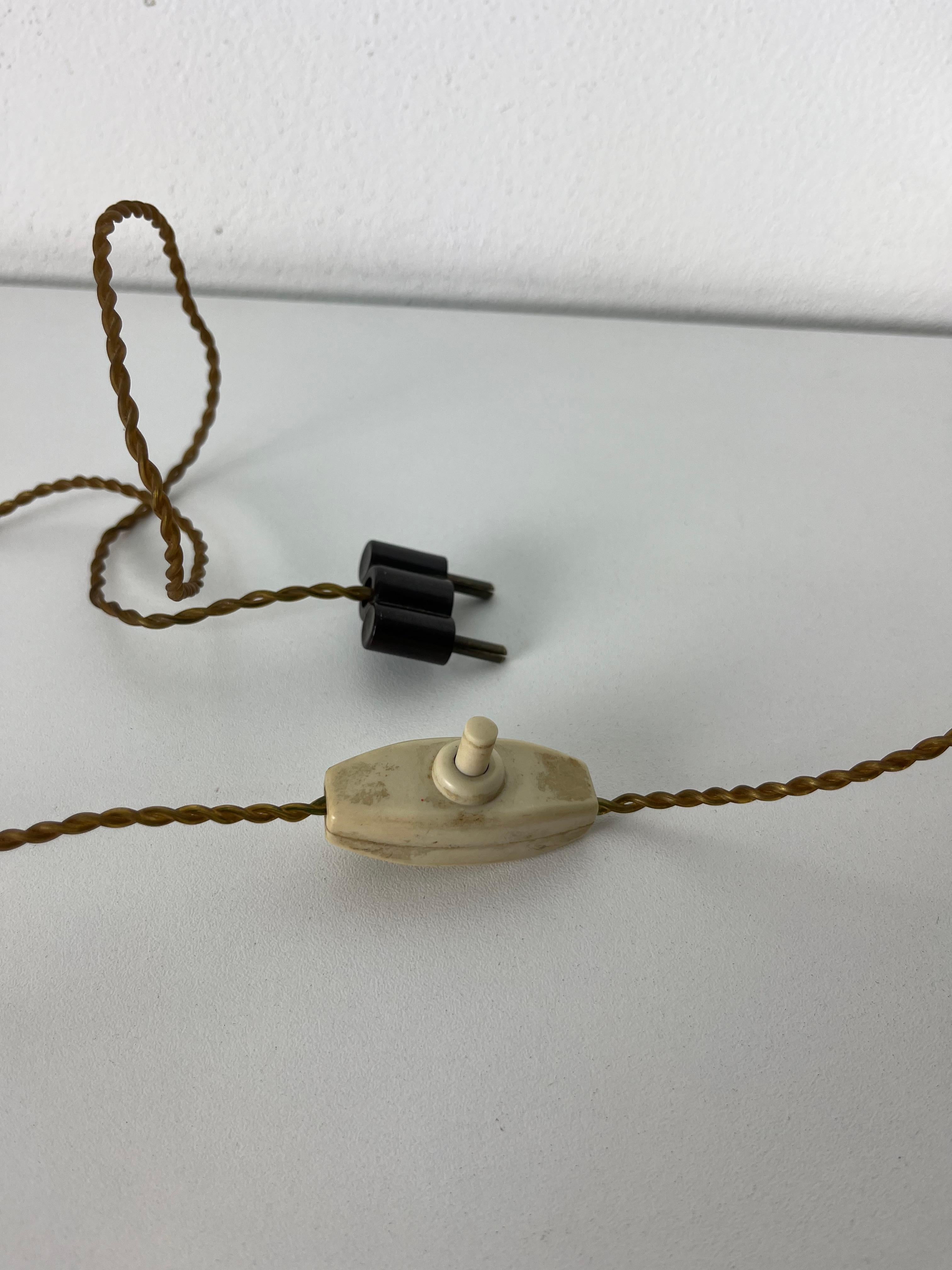 Juego de dos lámparas de mesilla de noche de cristal de Murano atribuidas a Fontana Arte Años 50 en venta 6