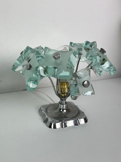 Lot de deux lampes de chevet en verre de Murano, années 1950