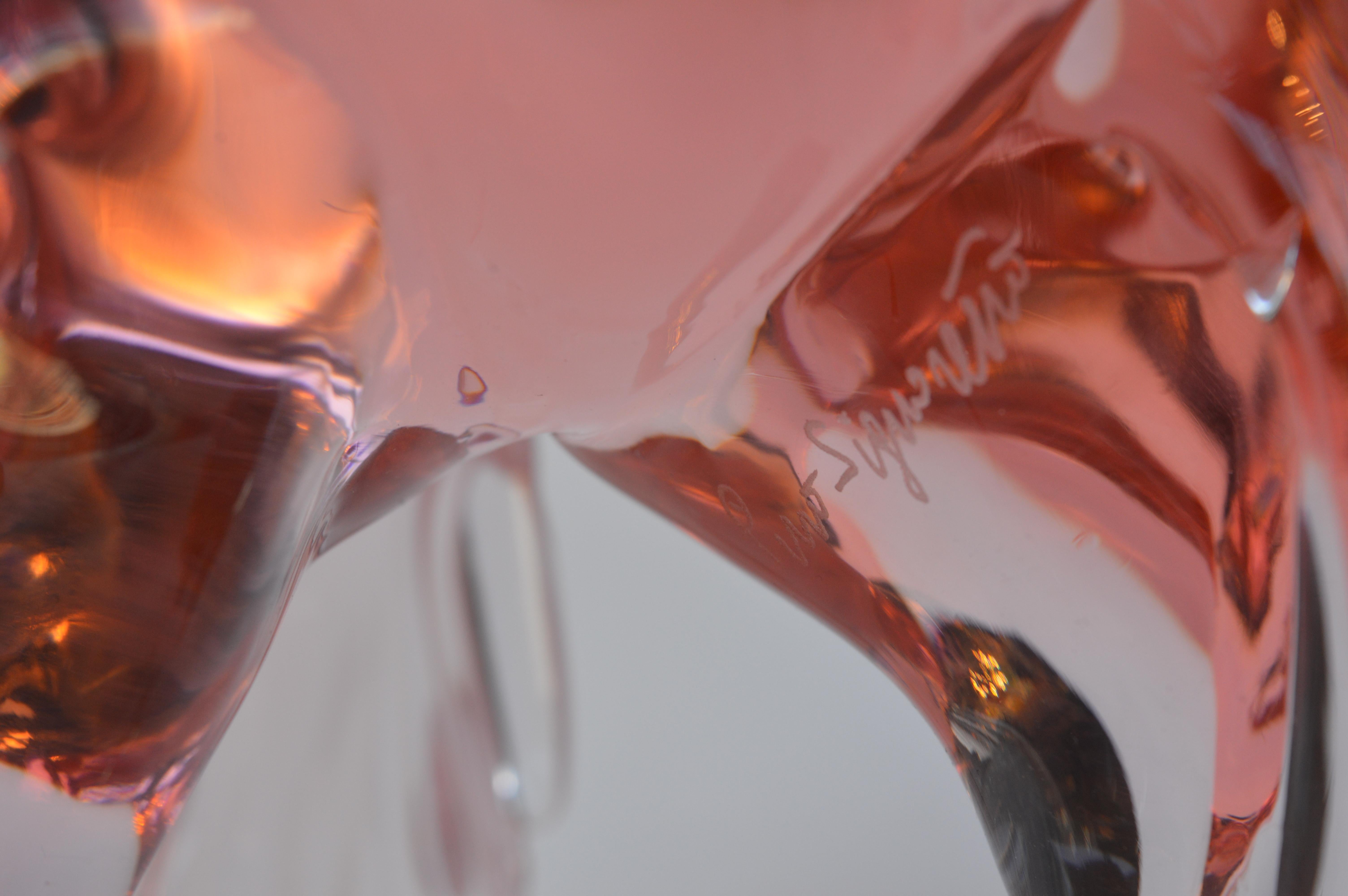 Italian Set of Two Murano Glass Horses by Pino Signoretto