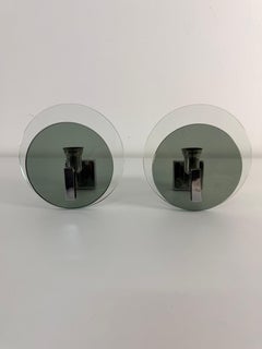 Set of two Murano Glass Wall Lamps attributed to Flavio Poli for Seguso, 1960s