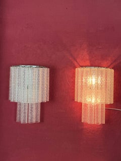 Set of two Murano glass Wall Lamps attributed to Venini, 1960s