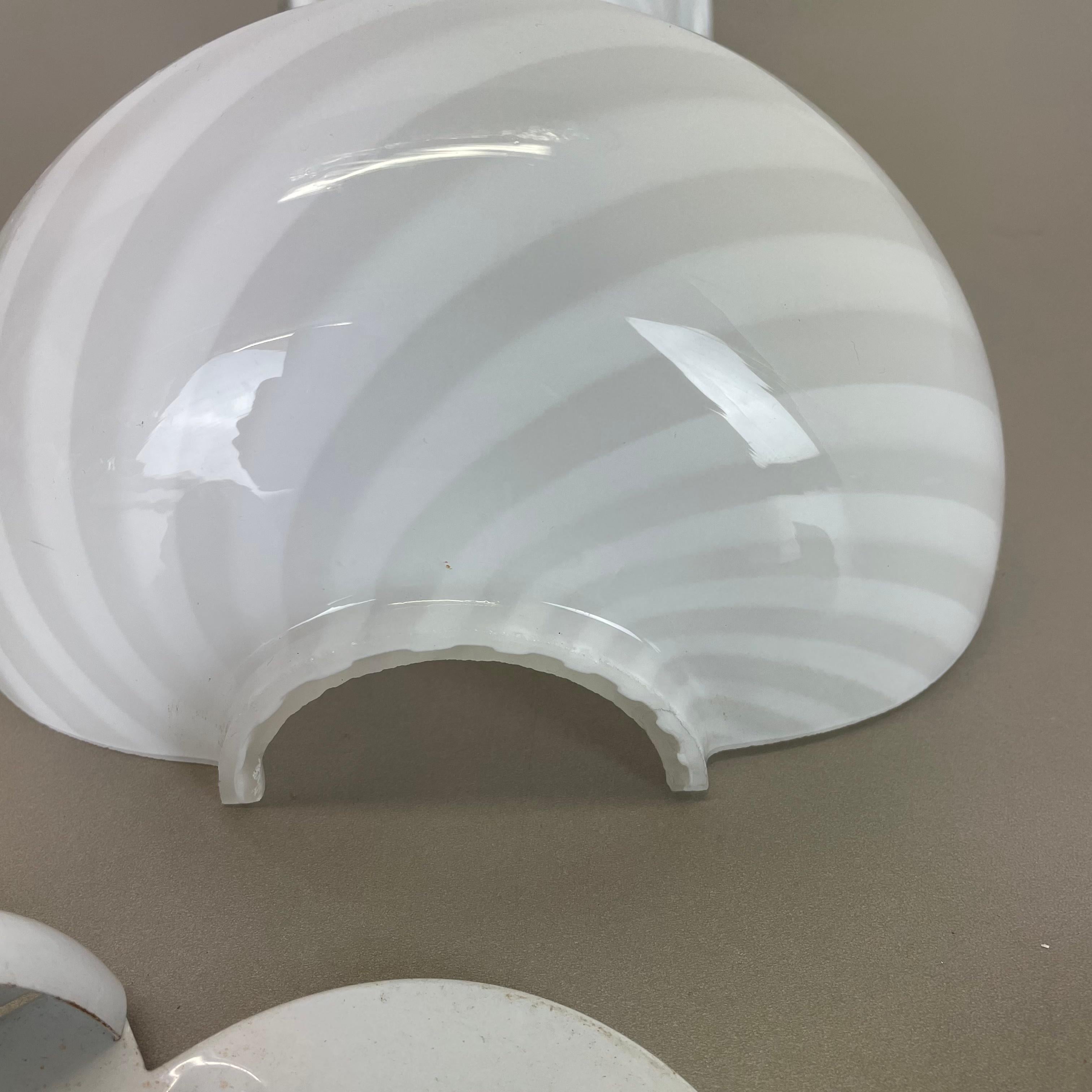 Set aus zwei Murano-Wandleuchten aus SWIRL-Glas, Vetri Murano, Italien 1980er Jahre 9