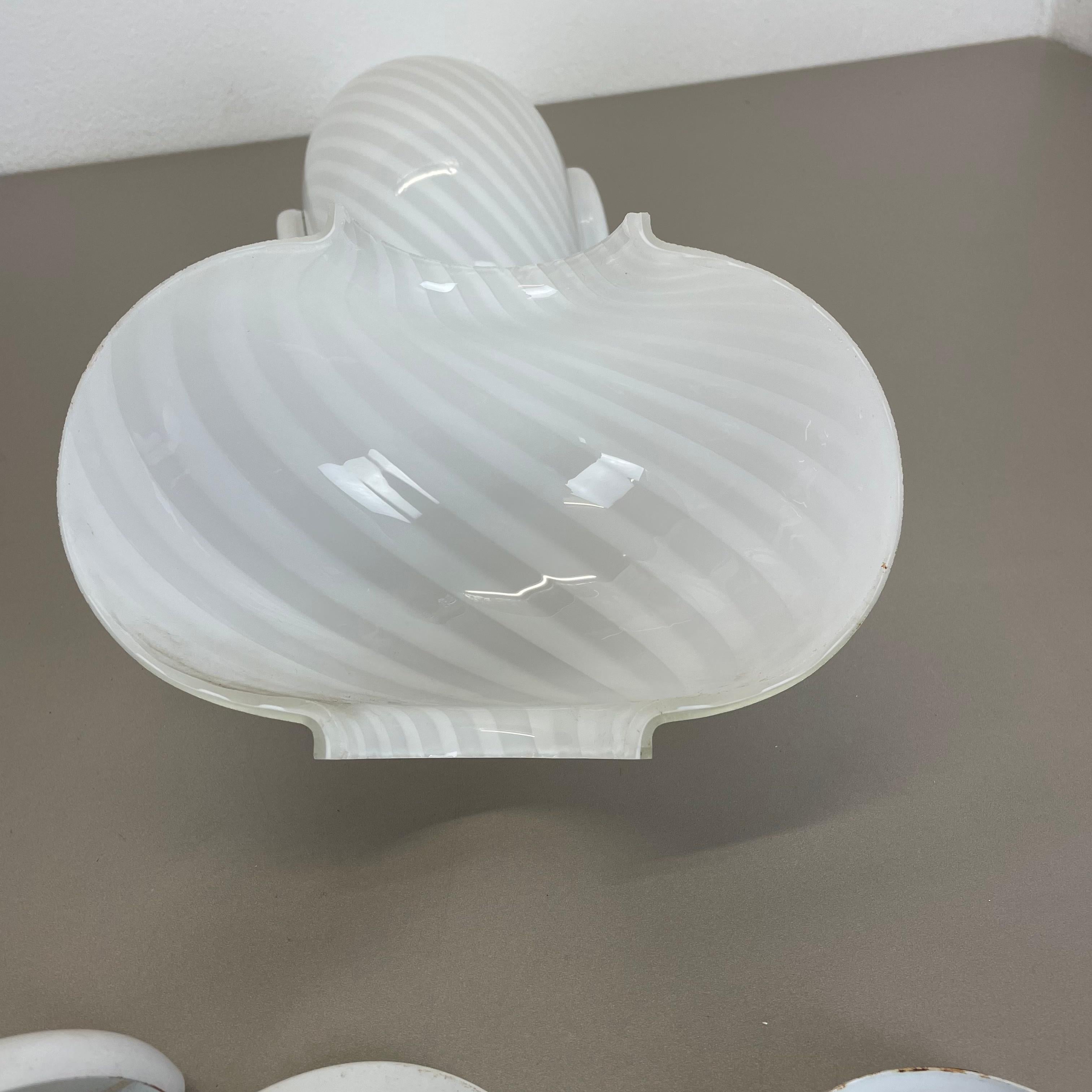 Set aus zwei Murano-Wandleuchten aus SWIRL-Glas, Vetri Murano, Italien 1980er Jahre 12