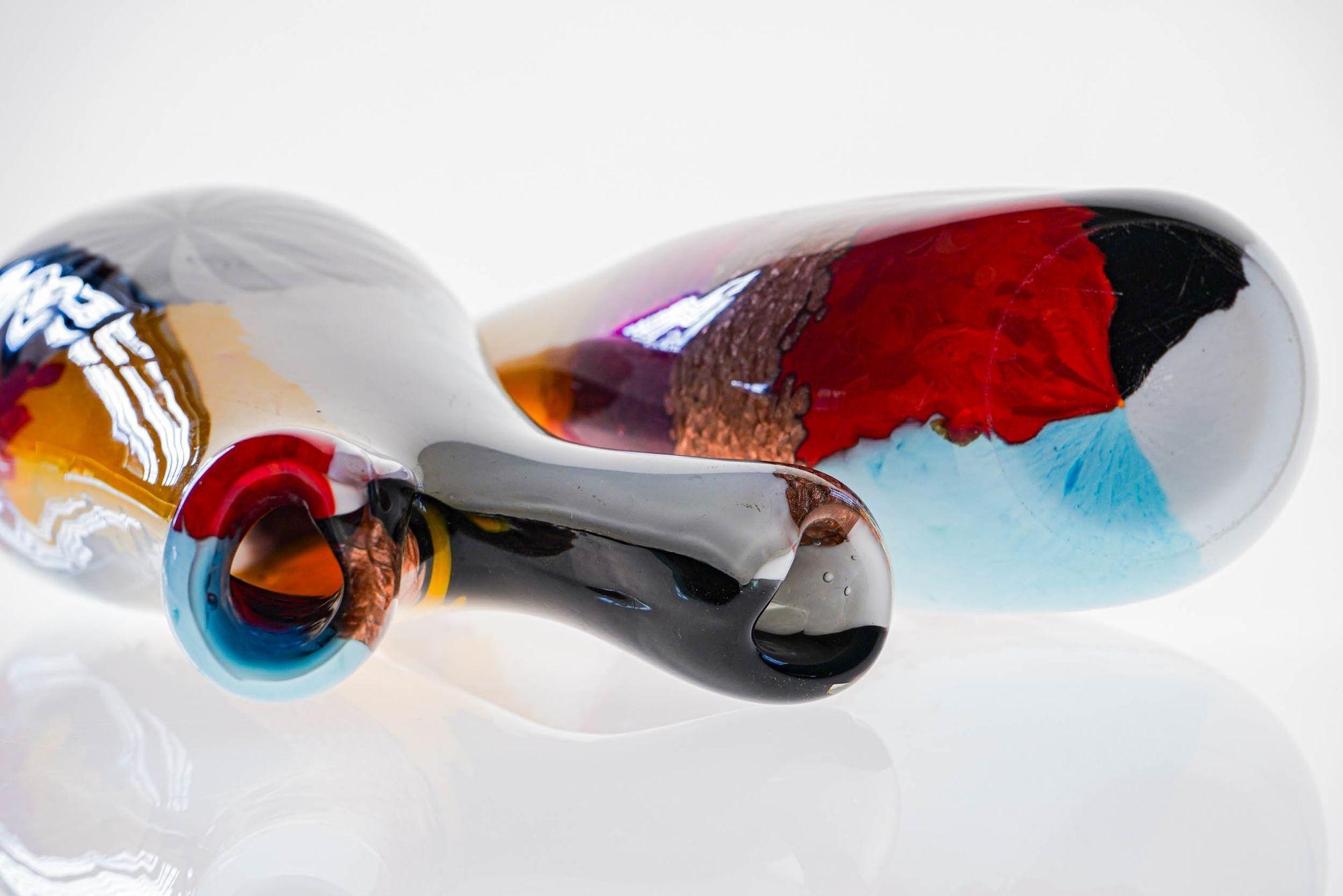 Set of two Murano Vases in the Style of Dino Martens, Avem attribution. 4