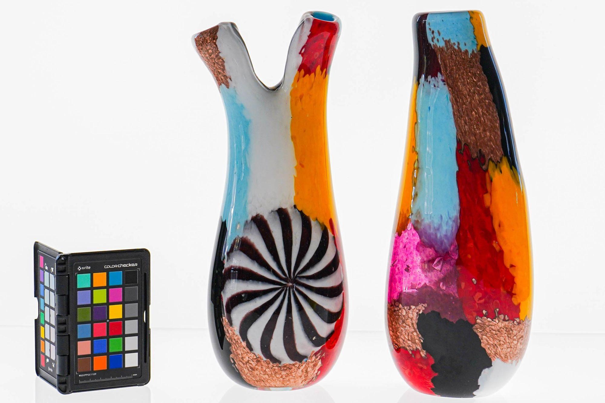 Set of two Murano Vases in the Style of Dino Martens, Avem attribution. 13