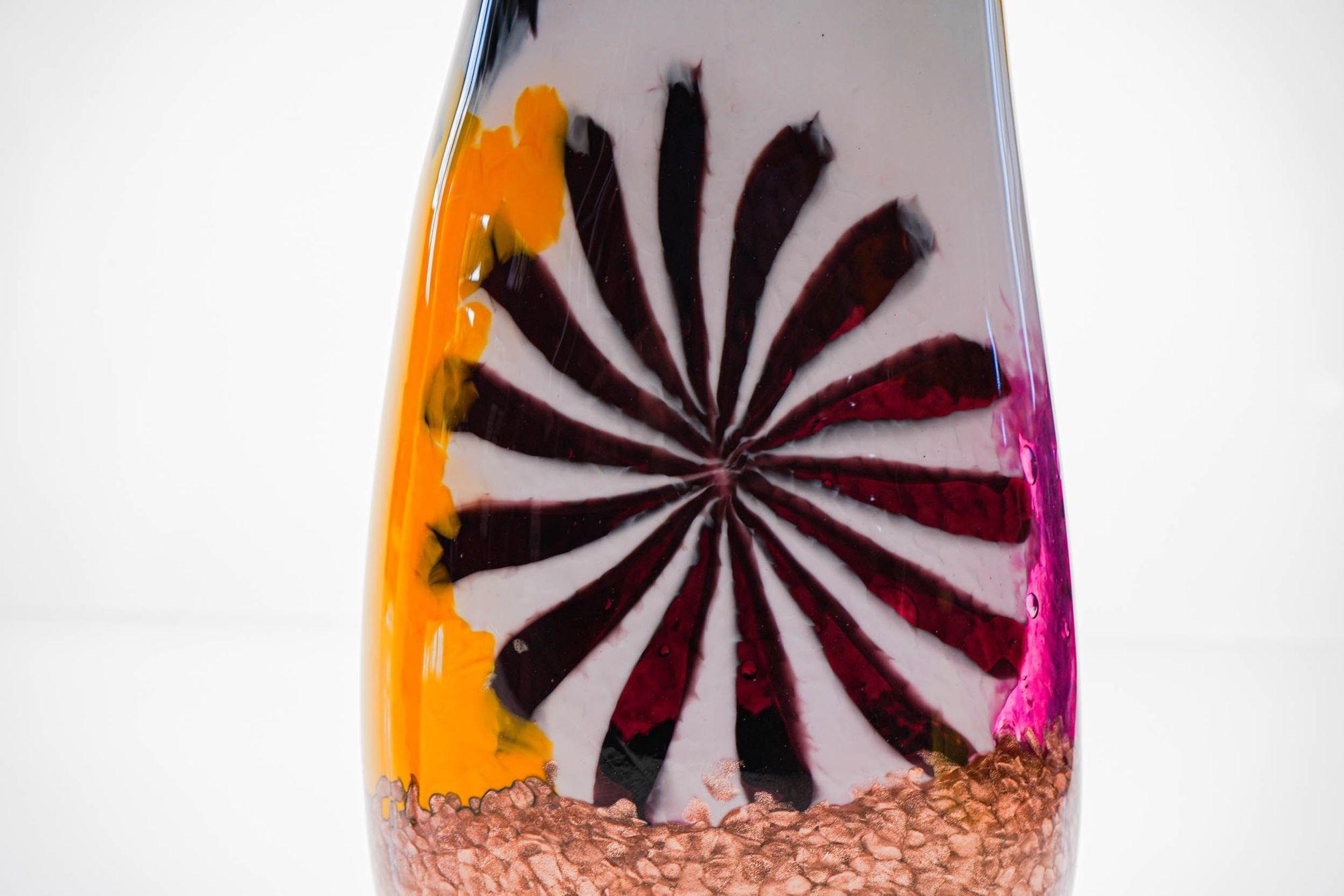 Italian Set of two Murano Vases in the Style of Dino Martens, Avem attribution.