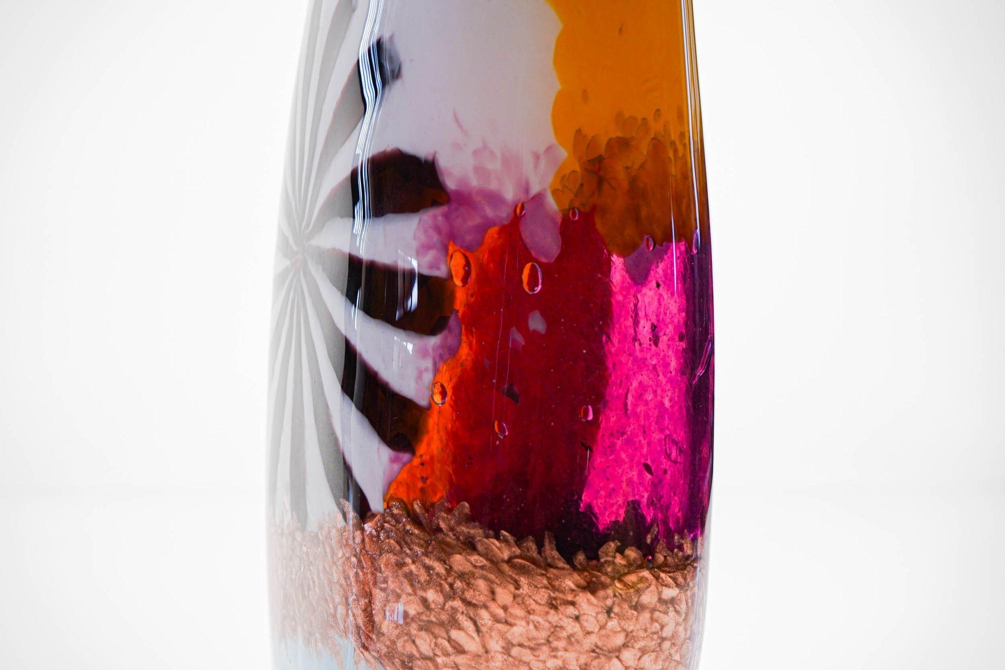 Set of two Murano Vases in the Style of Dino Martens, Avem attribution. 1