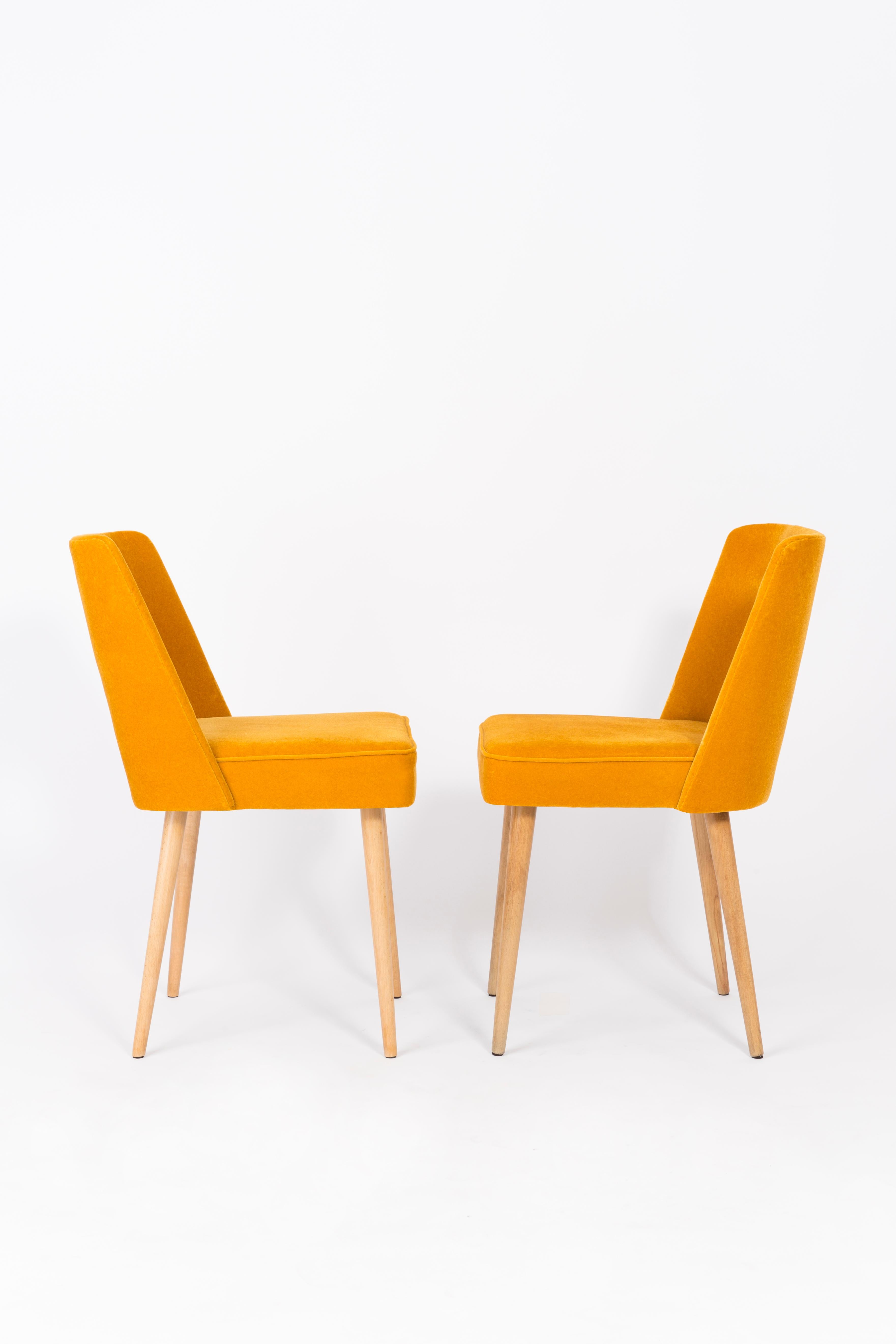 mustard shell chair