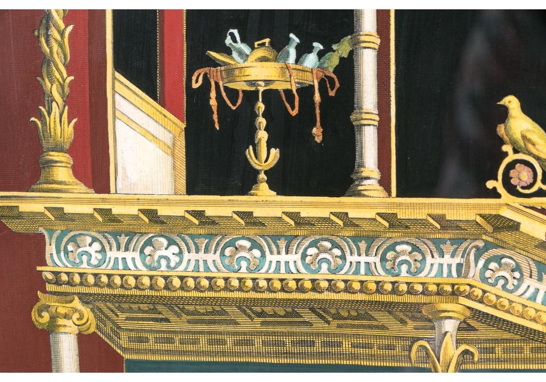 Set Of Two Neoclassical Style Framed Hand-colored 18th C. Engravings #3 For Sale 4