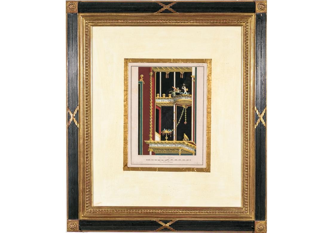 Set Of Two Neoclassical Style Framed Hand-colored 18th C. Engravings #3 For Sale 5