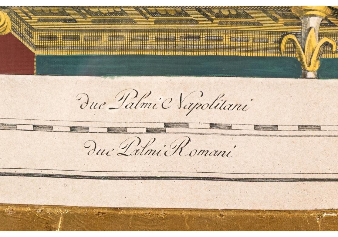 Set Of Two Neoclassical Style Framed Hand-colored 18th C. Engravings #3 For Sale 8